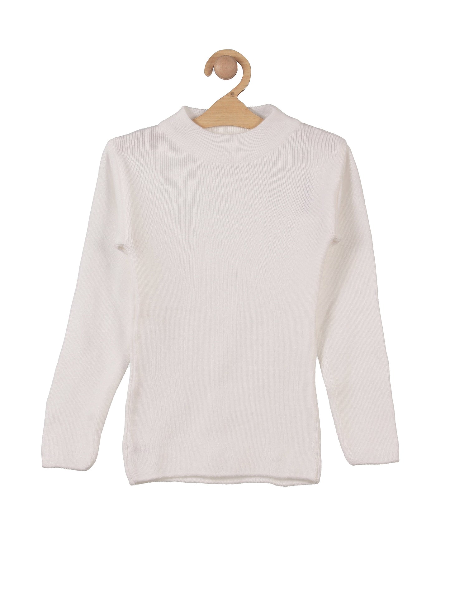 Round Neck Skivvy - White