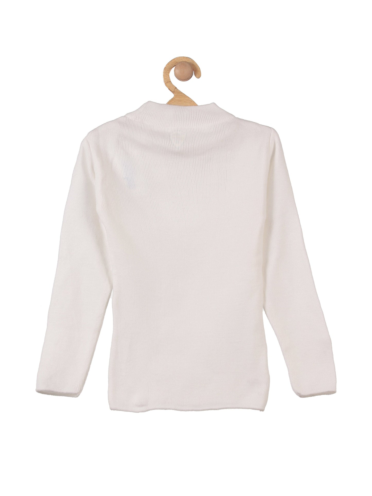 Round Neck Skivvy - White