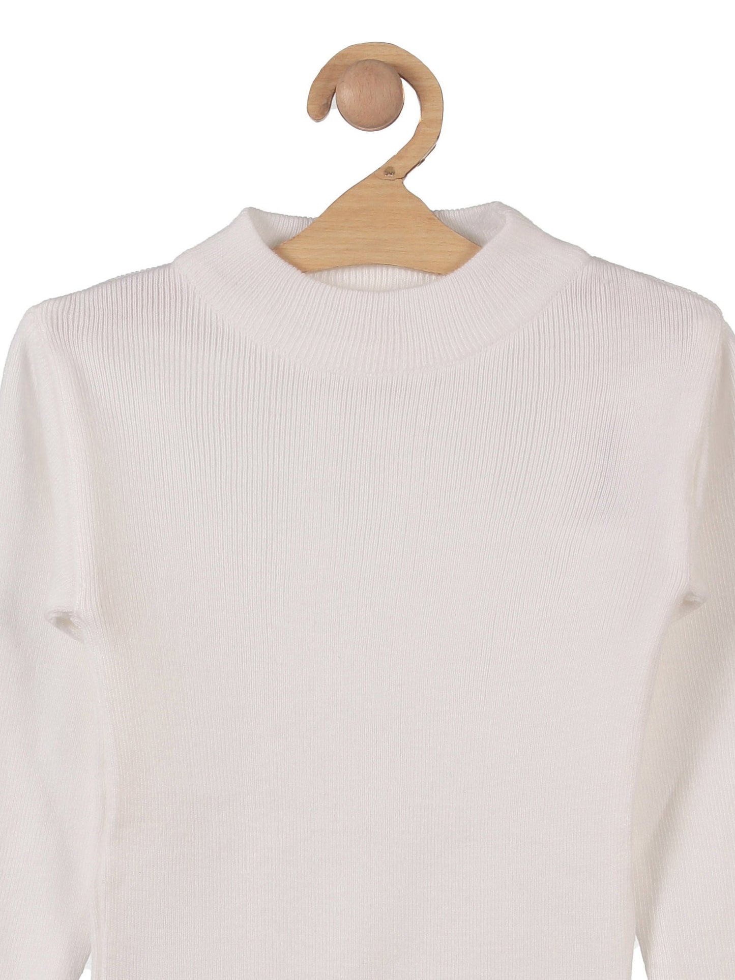 Round Neck Skivvy - White