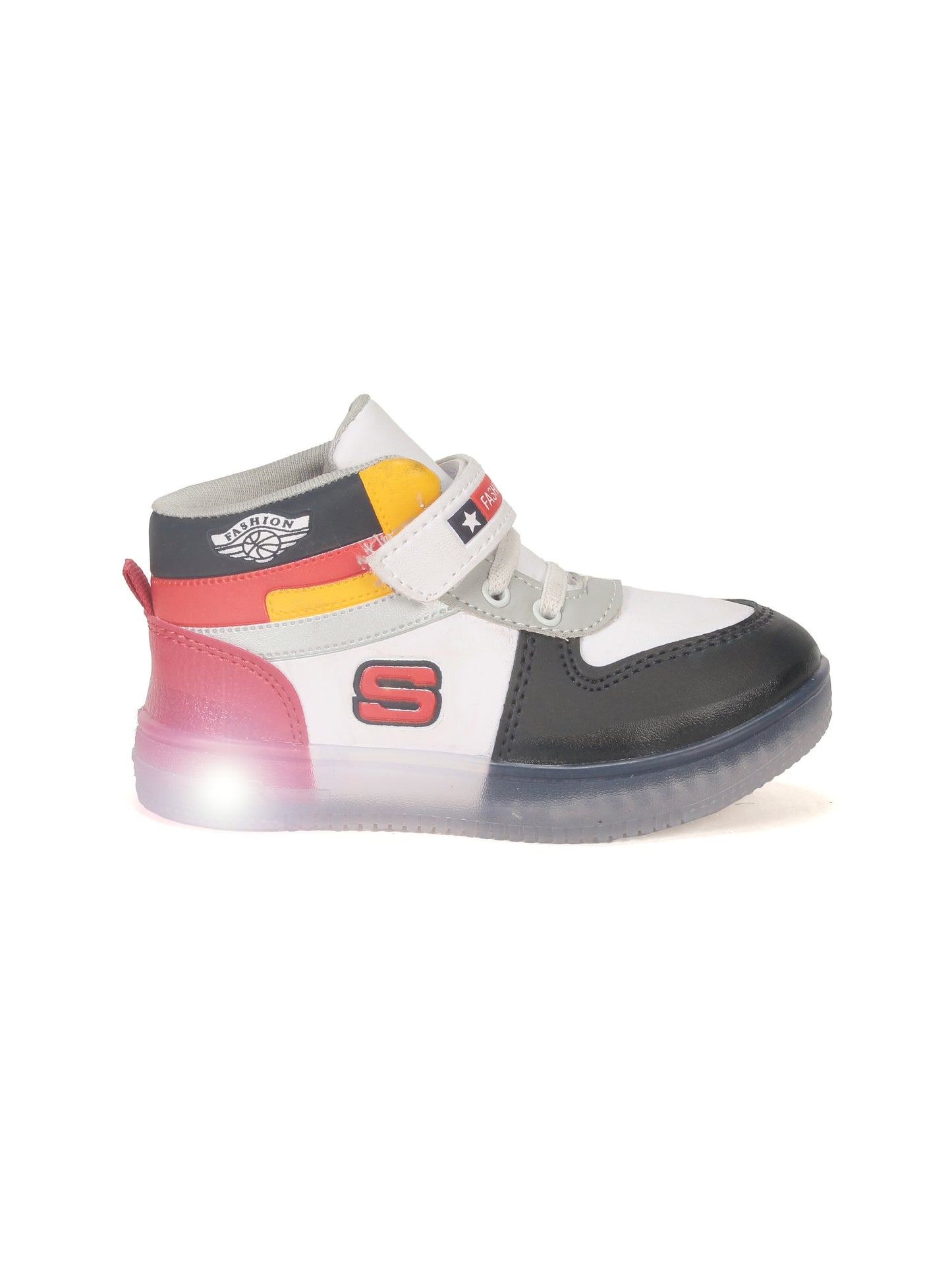Velcro Casual Shoes With Light - Navy Blue