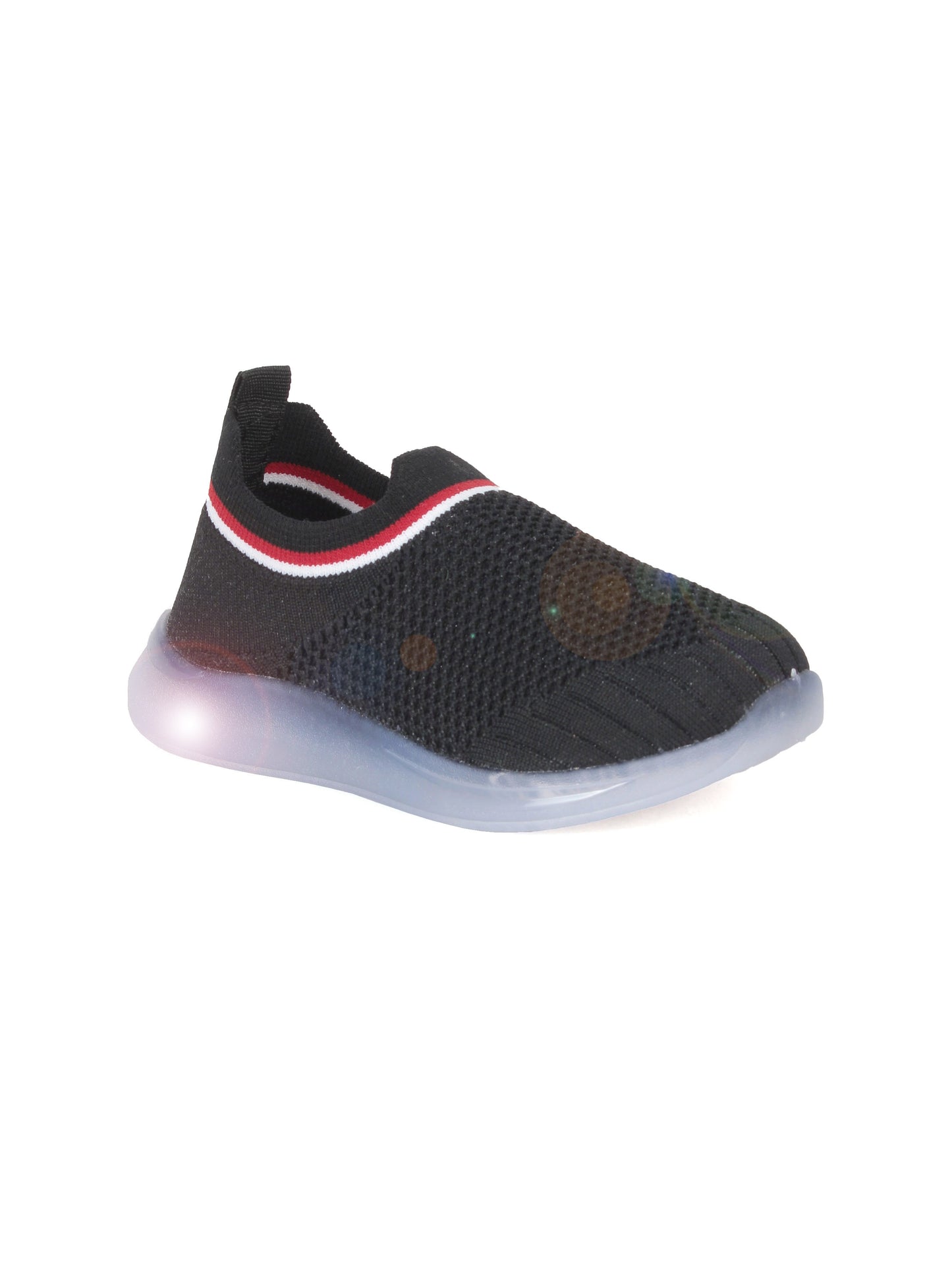 Sports Slip On Shoes With Led Light - Black