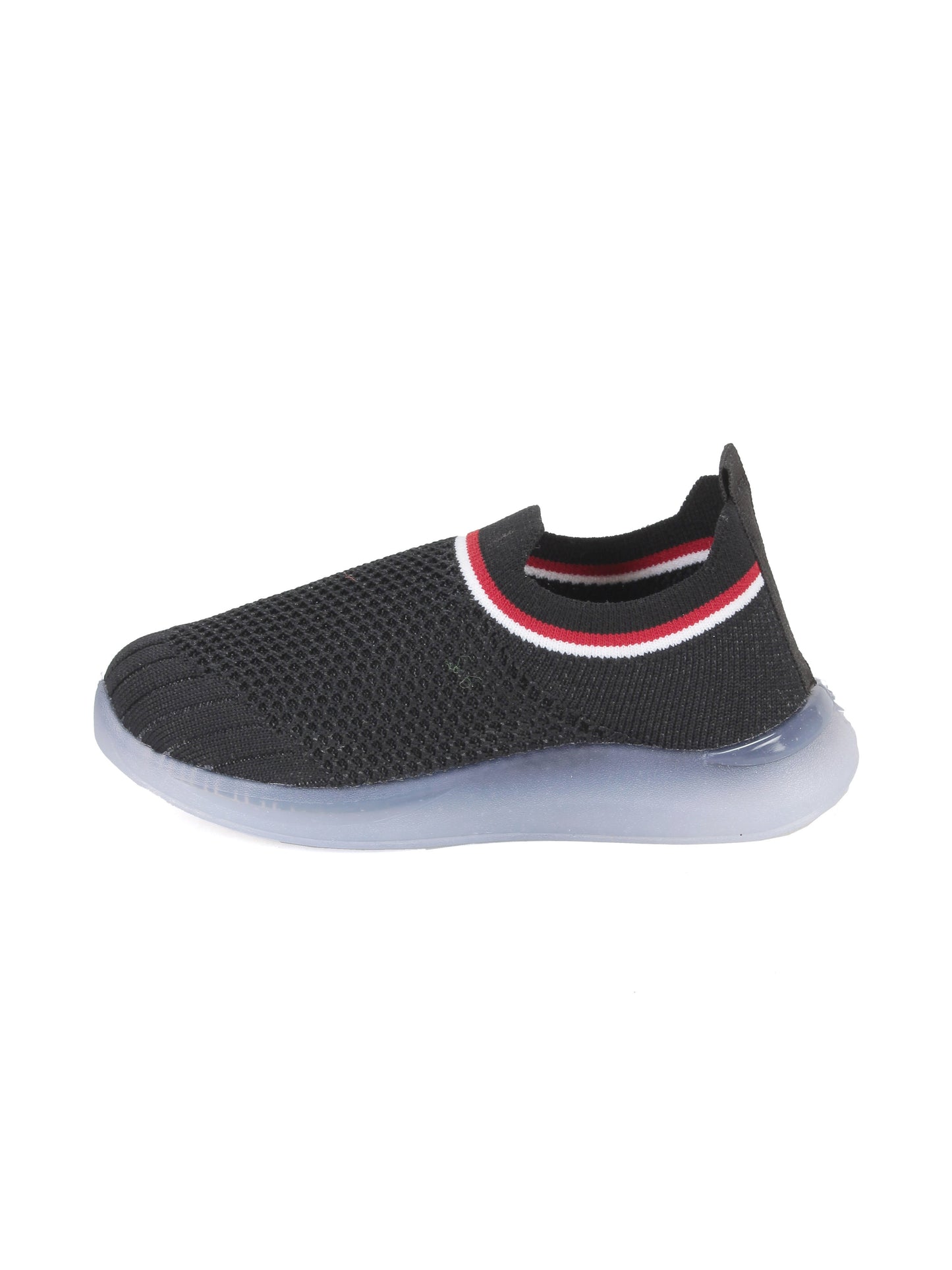 Sports Slip On Shoes With Led Light - Black