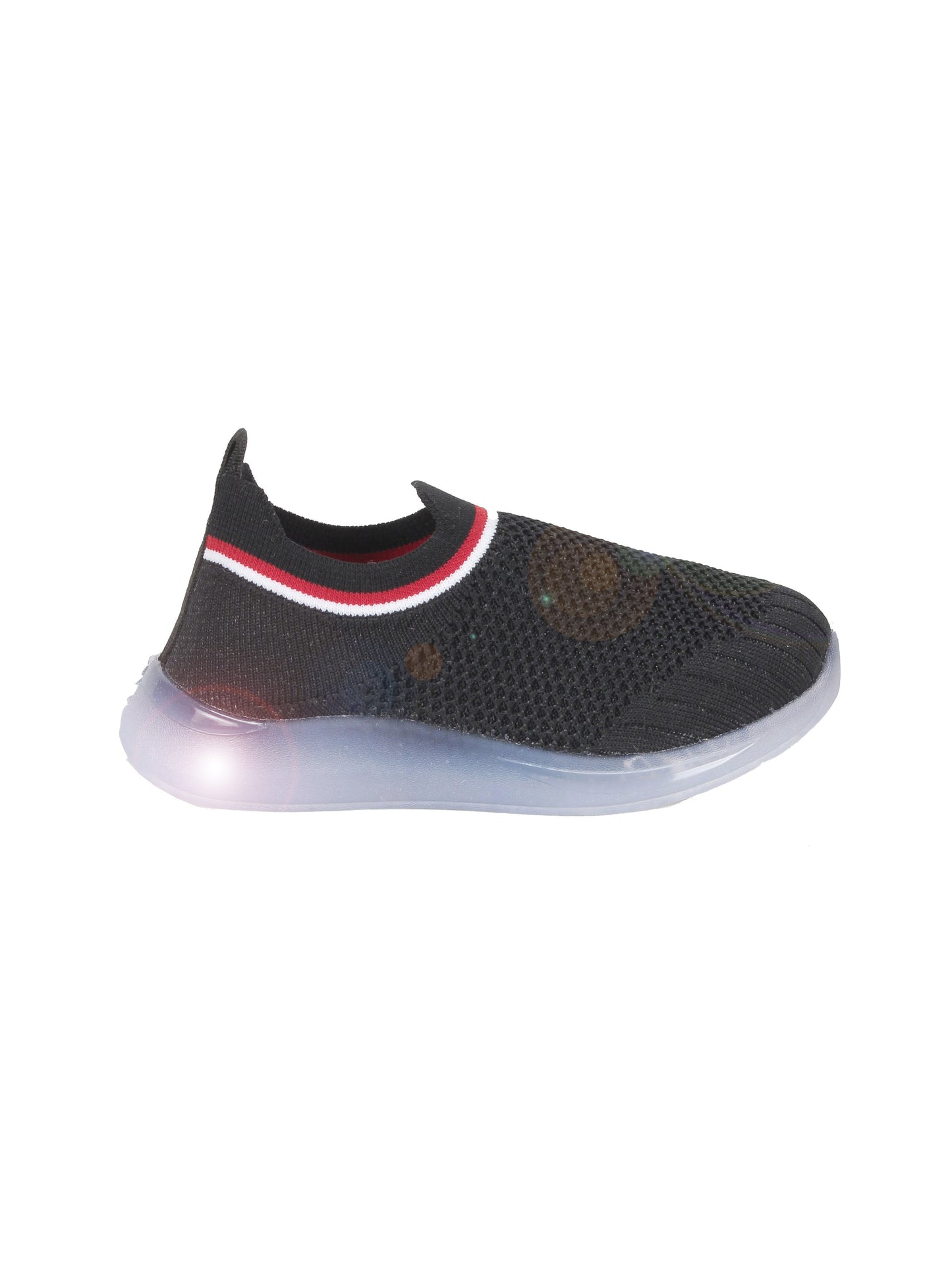 Sports Slip On Shoes With Led Light - Black