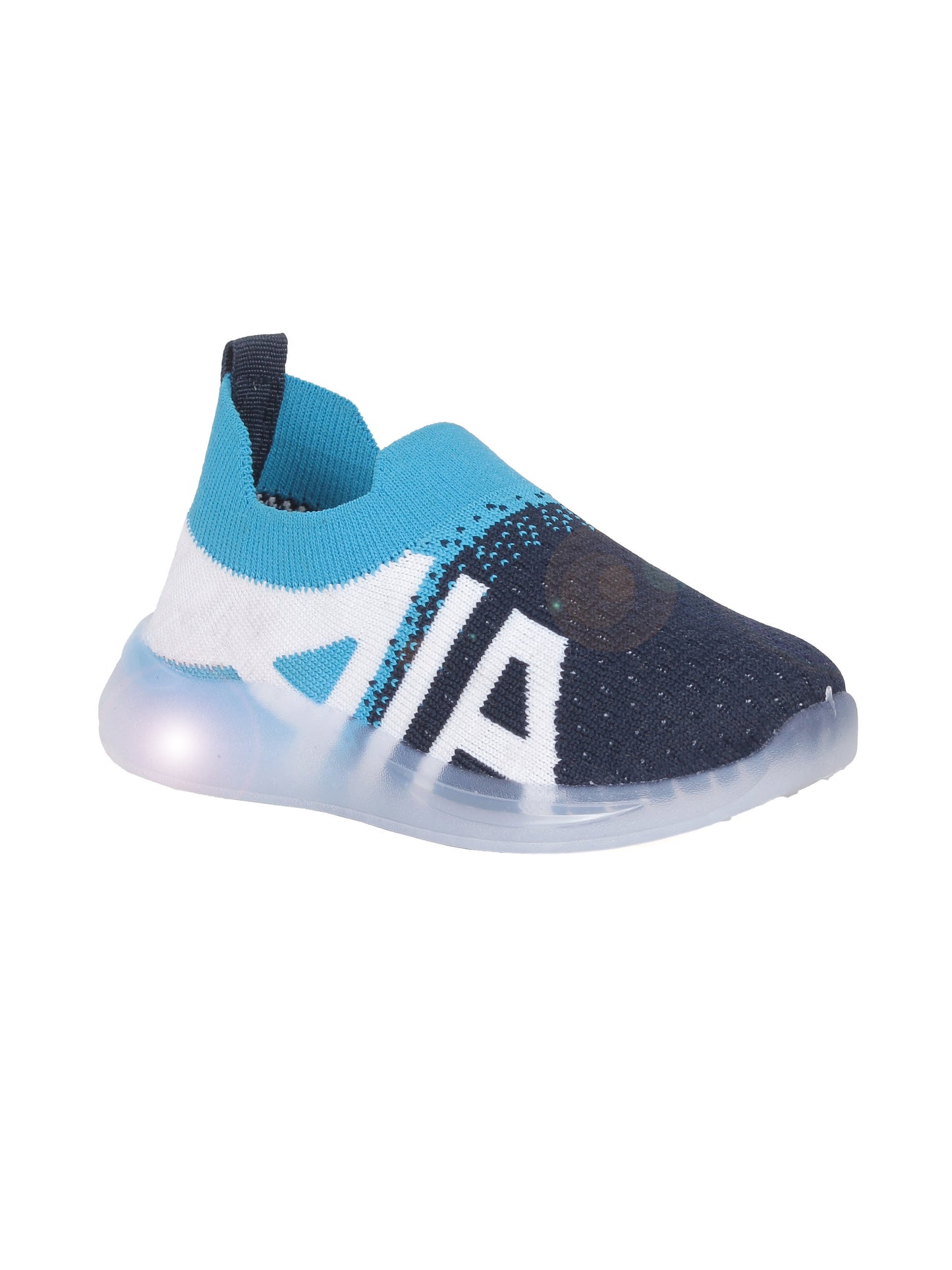 Sports Slip On Shoes With Led Light - Navy Blue
