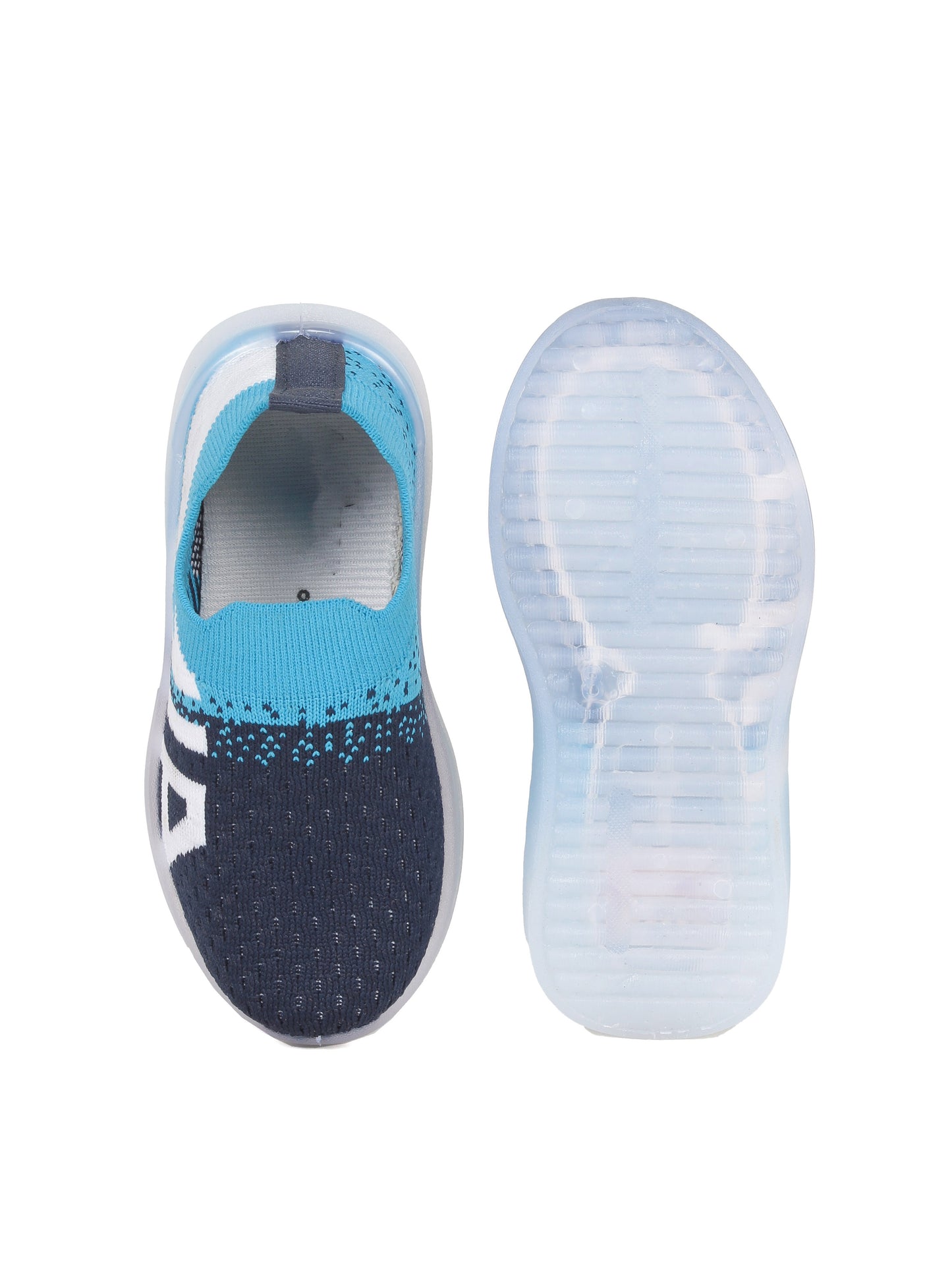 Sports Slip On Shoes With Led Light - Navy Blue