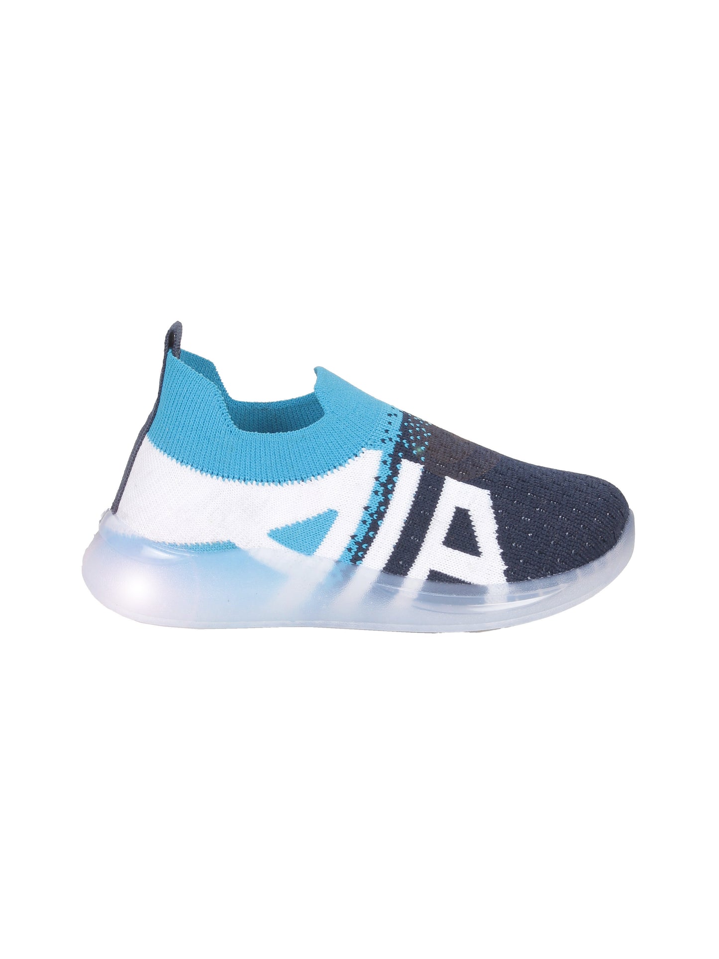 Sports Slip On Shoes With Led Light - Navy Blue