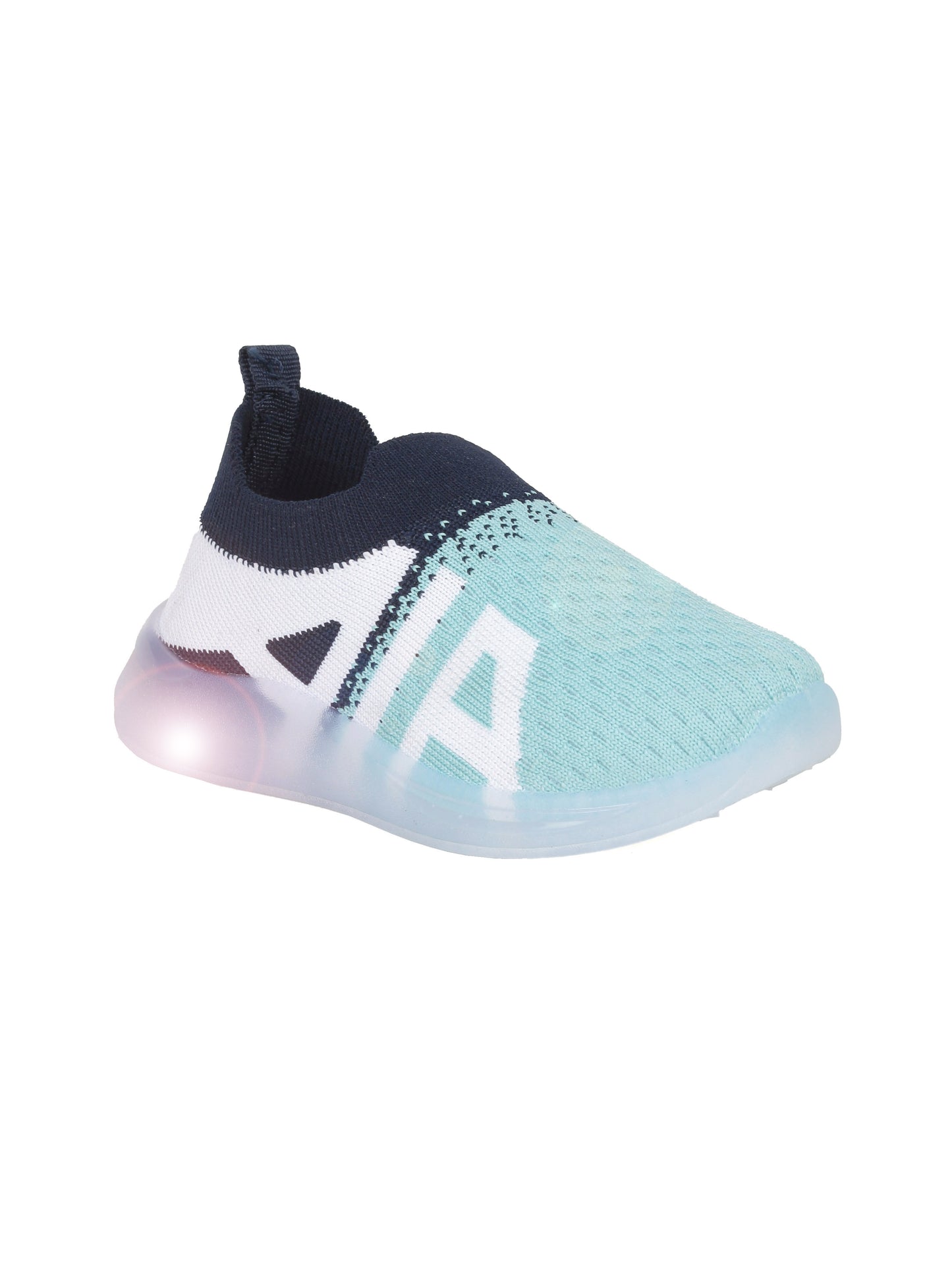 Sports Slip On Shoes With Led Light - Blue