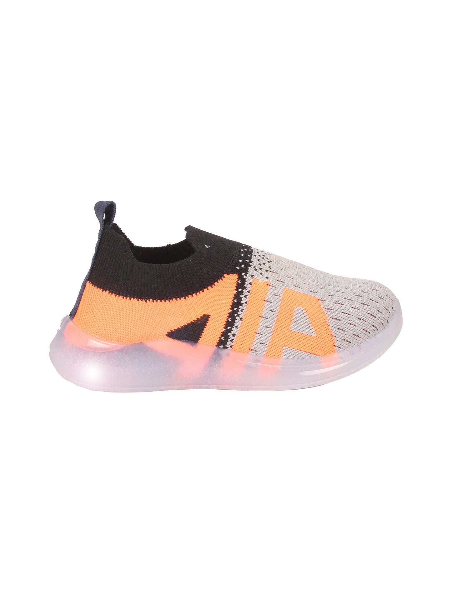 Sports Slip On Shoes With Led Light - Grey