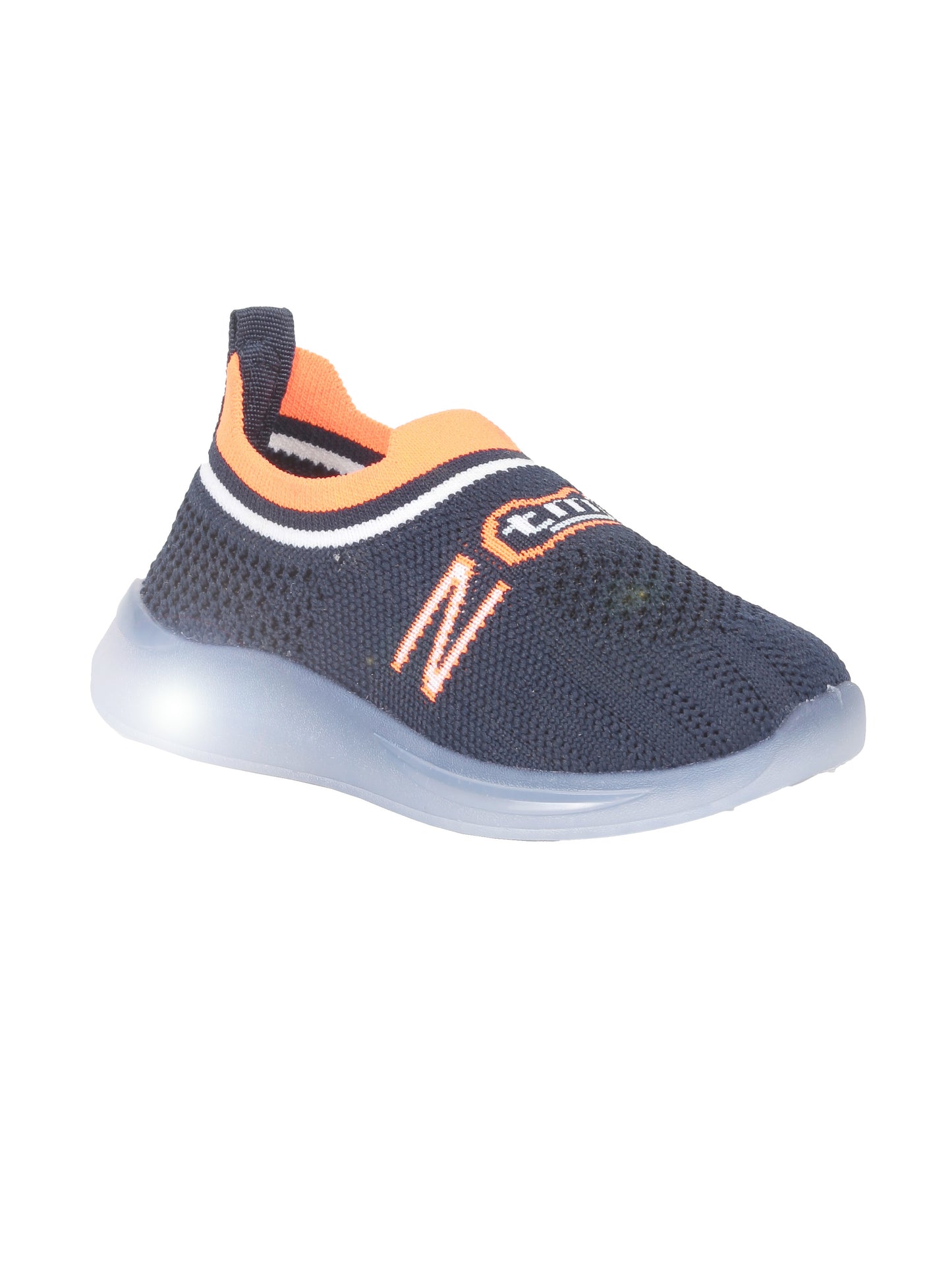 Sports Slip On Shoes With Led Light - Navy Blue