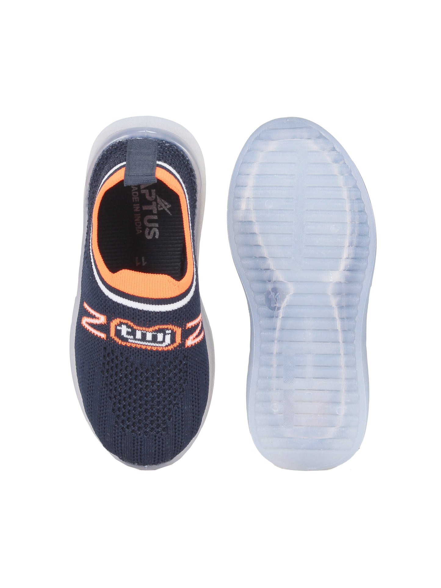 Sports Slip On Shoes With Led Light - Navy Blue