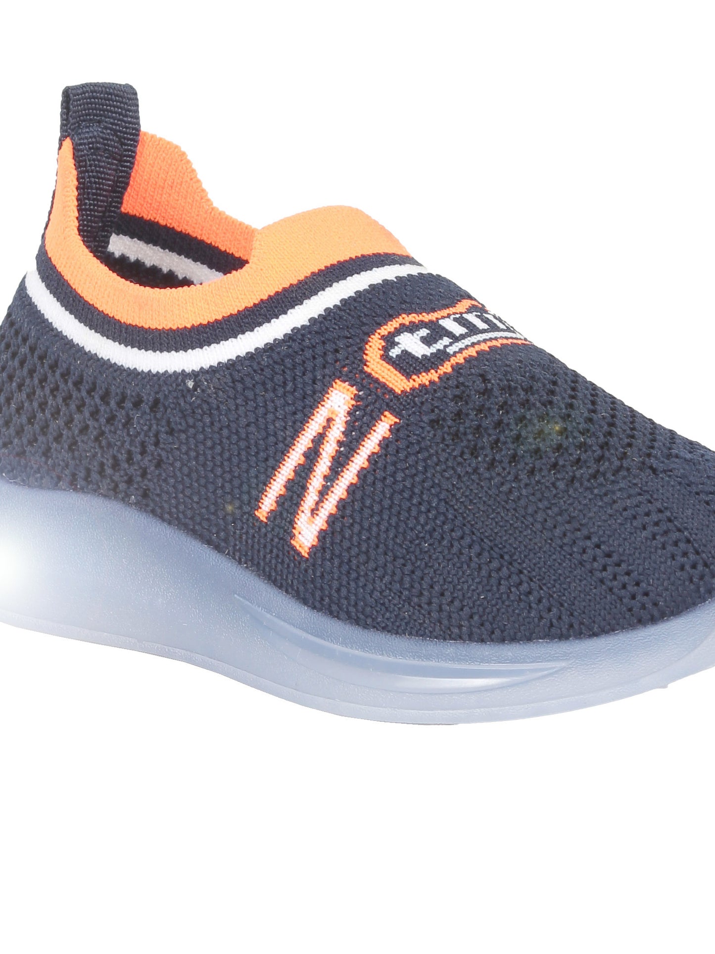 Sports Slip On Shoes With Led Light - Navy Blue