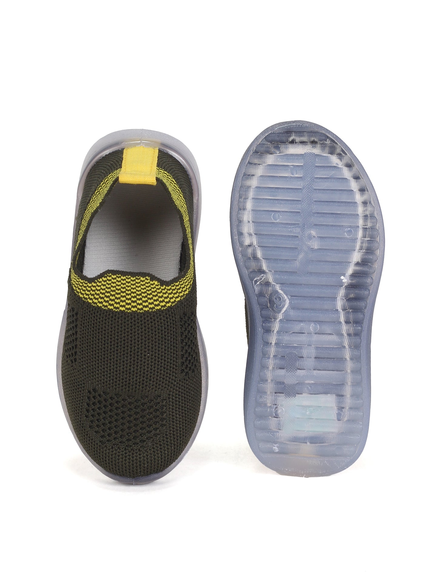 Casual Slip On Shoes With Light - Bottle Green