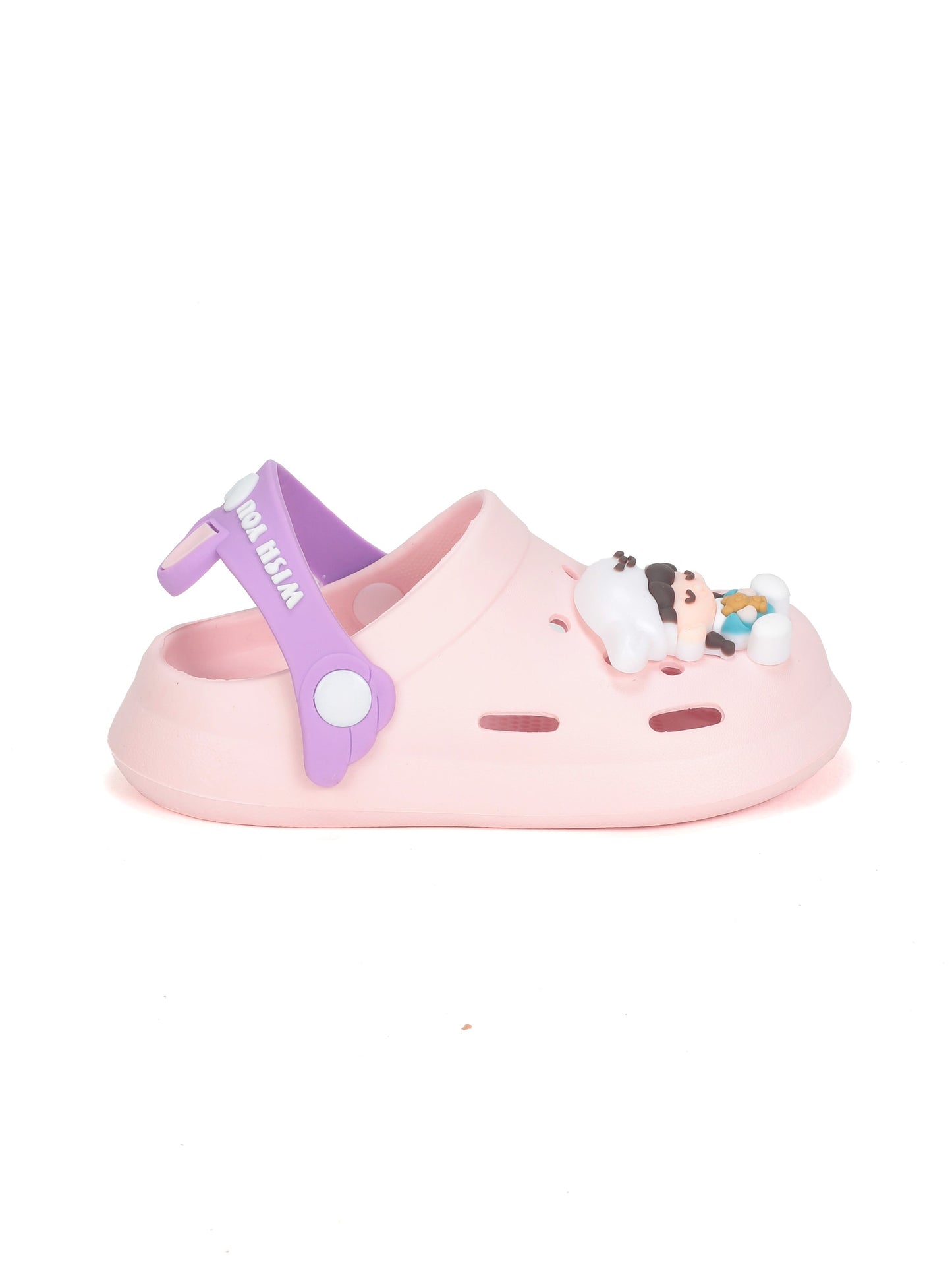 Cartoon Applique Anti-Slip Clogs - Pink