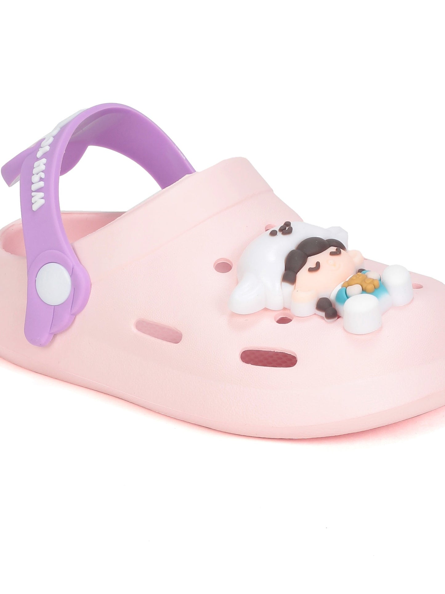 Cartoon Applique Anti-Slip Clogs - Pink