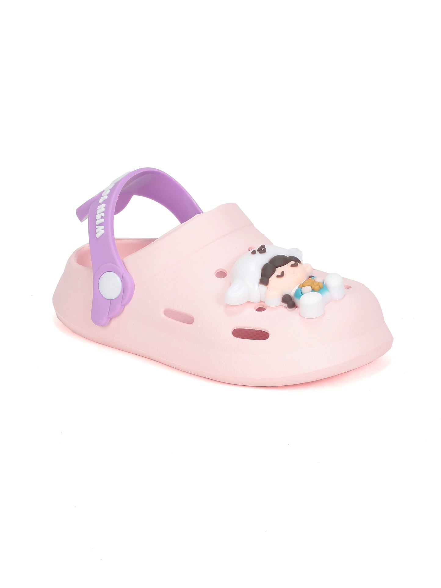 Cartoon Applique Anti-Slip Clogs - Pink