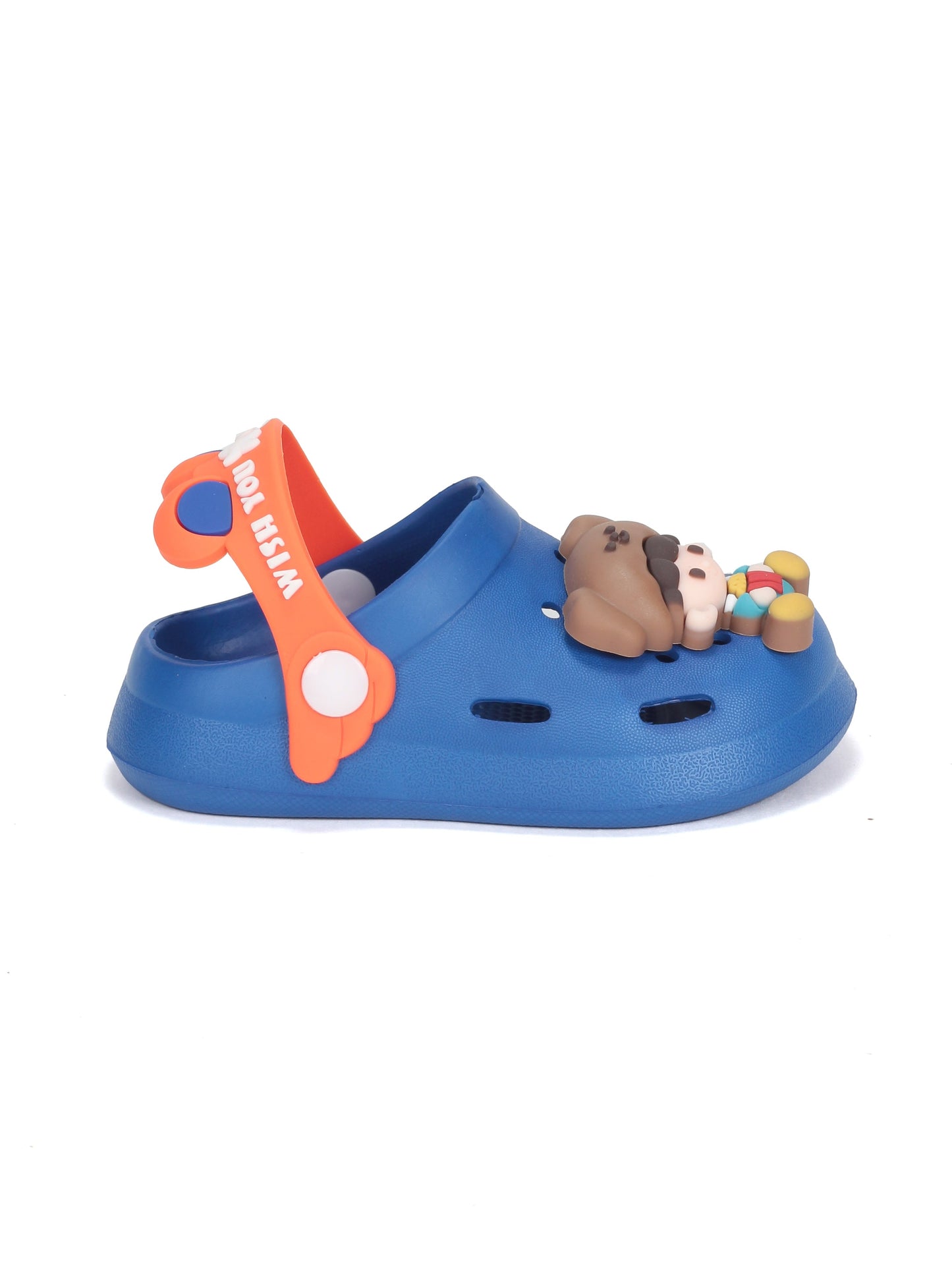 Cartoon Applique Anti-Slip Clogs - Navy Blue