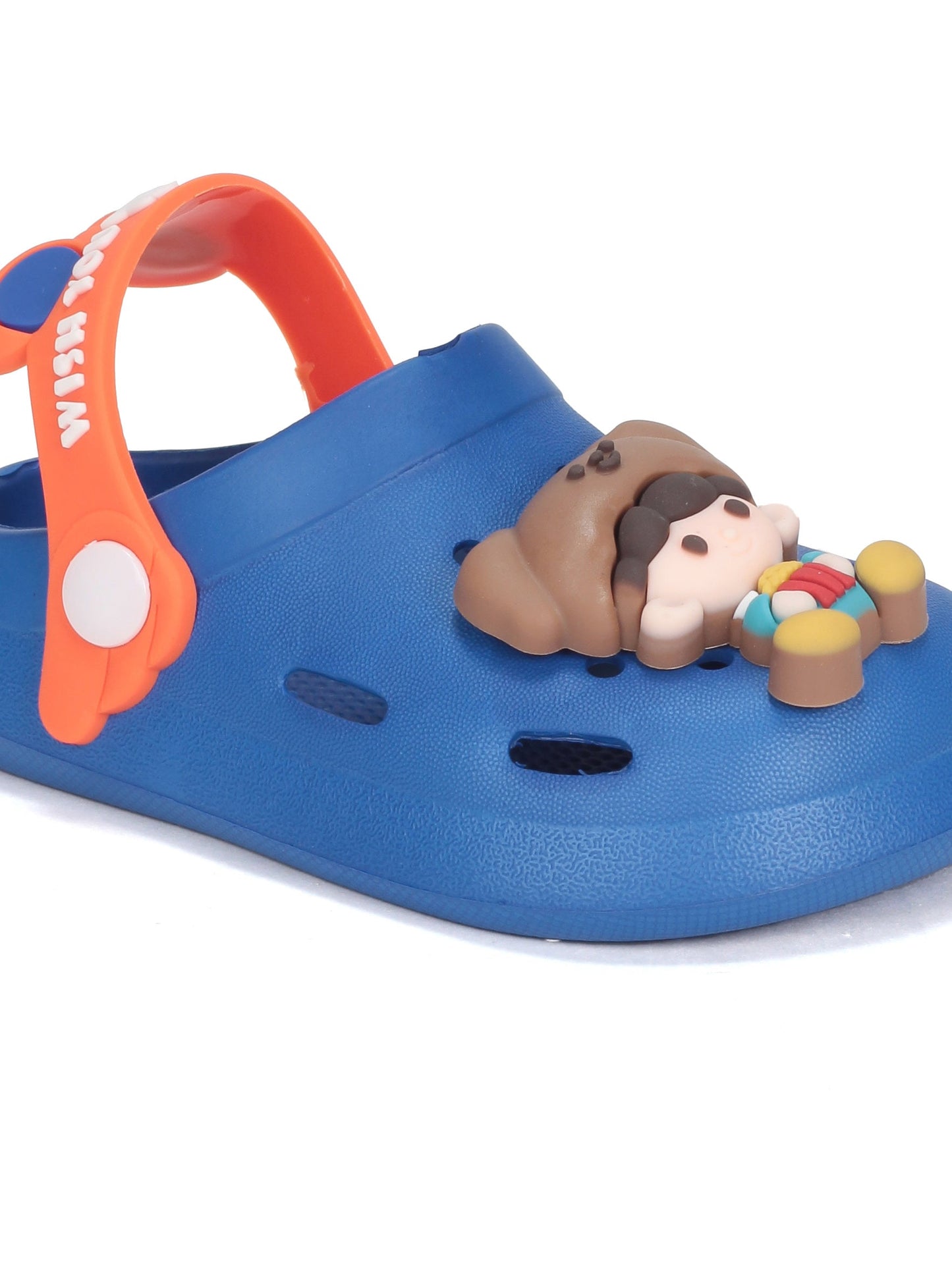 Cartoon Applique Anti-Slip Clogs - Navy Blue