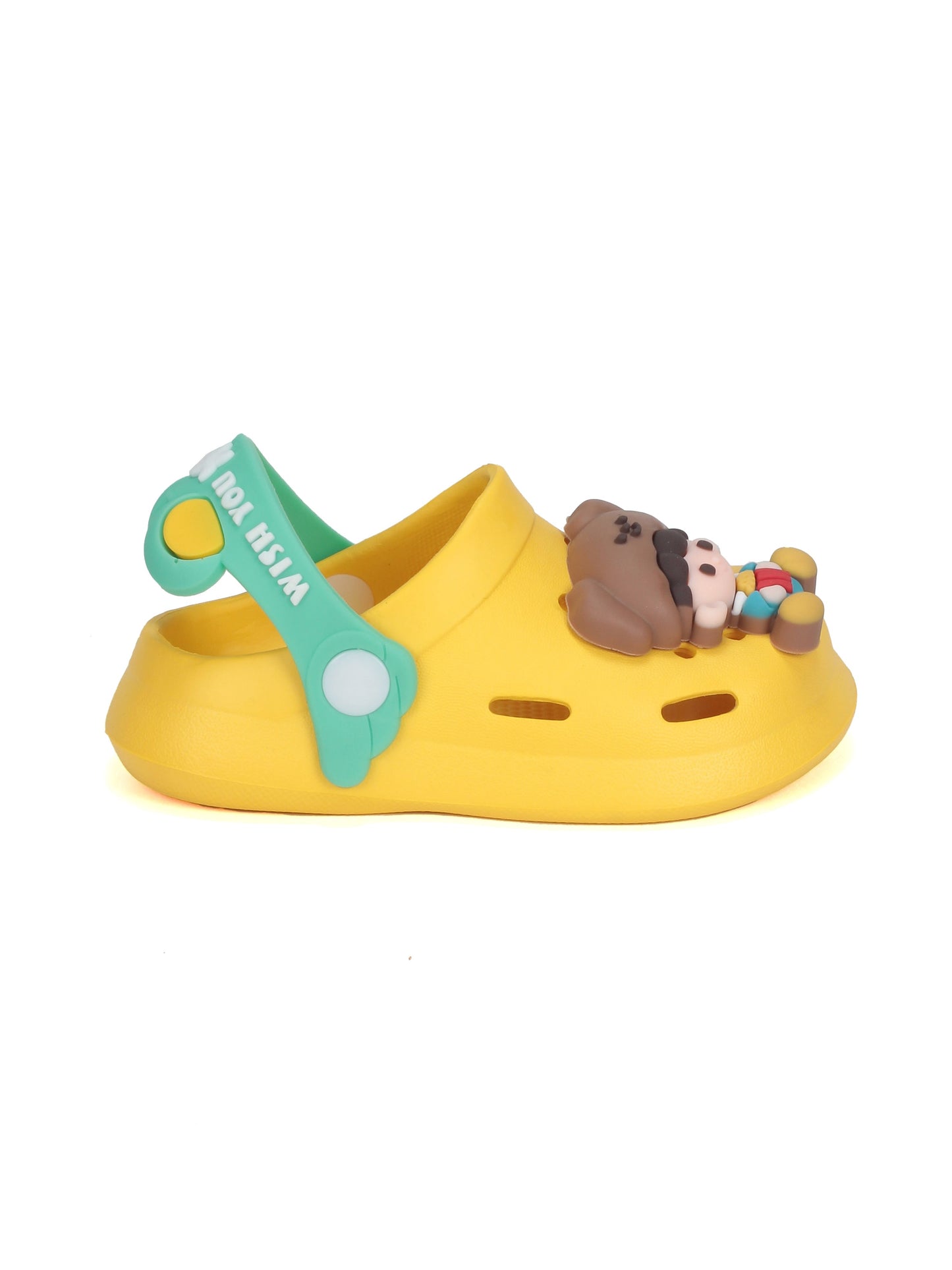Cartoon Applique Anti-Slip Clogs - Yellow