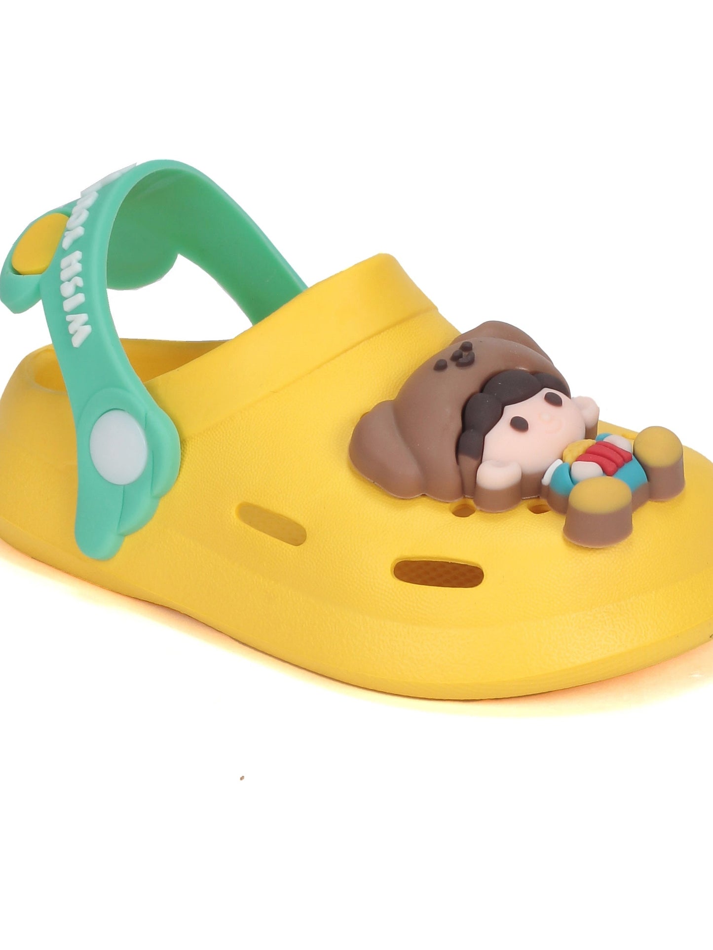 Cartoon Applique Anti-Slip Clogs - Yellow
