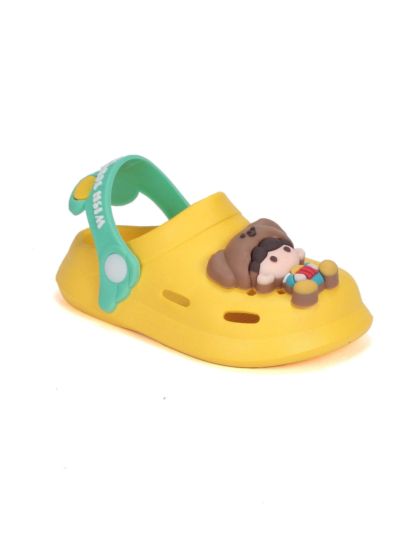 Cartoon Applique Anti-Slip Clogs - Yellow
