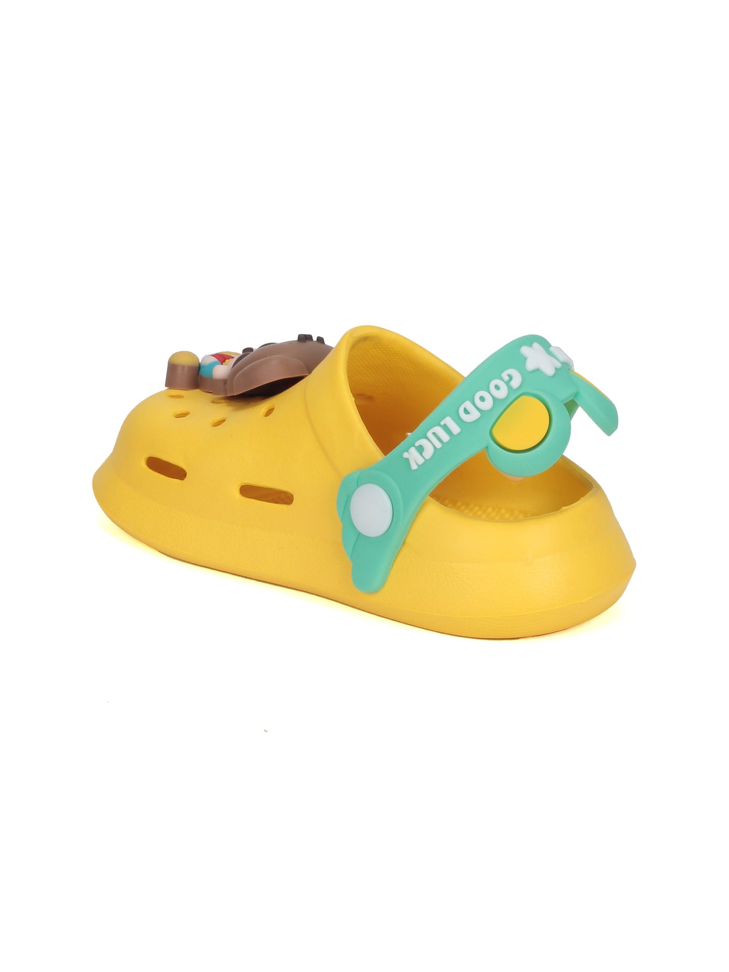 Cartoon Applique Anti-Slip Clogs - Yellow