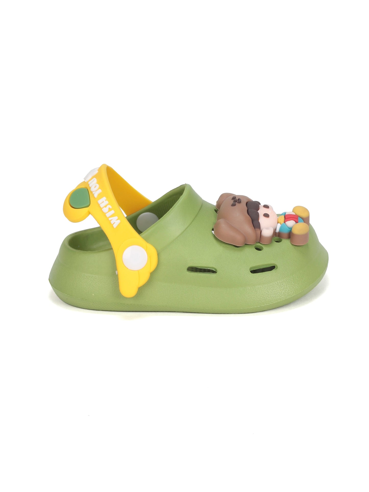 Cartoon Applique Anti-Slip Clogs - Green