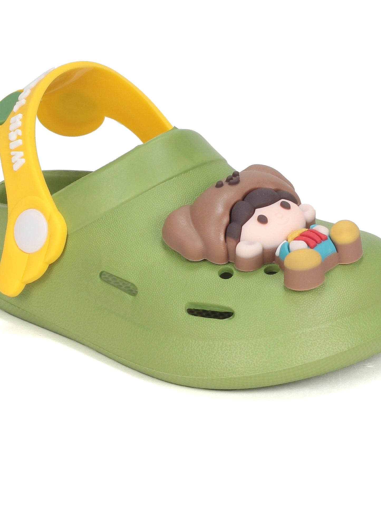 Cartoon Applique Anti-Slip Clogs - Green