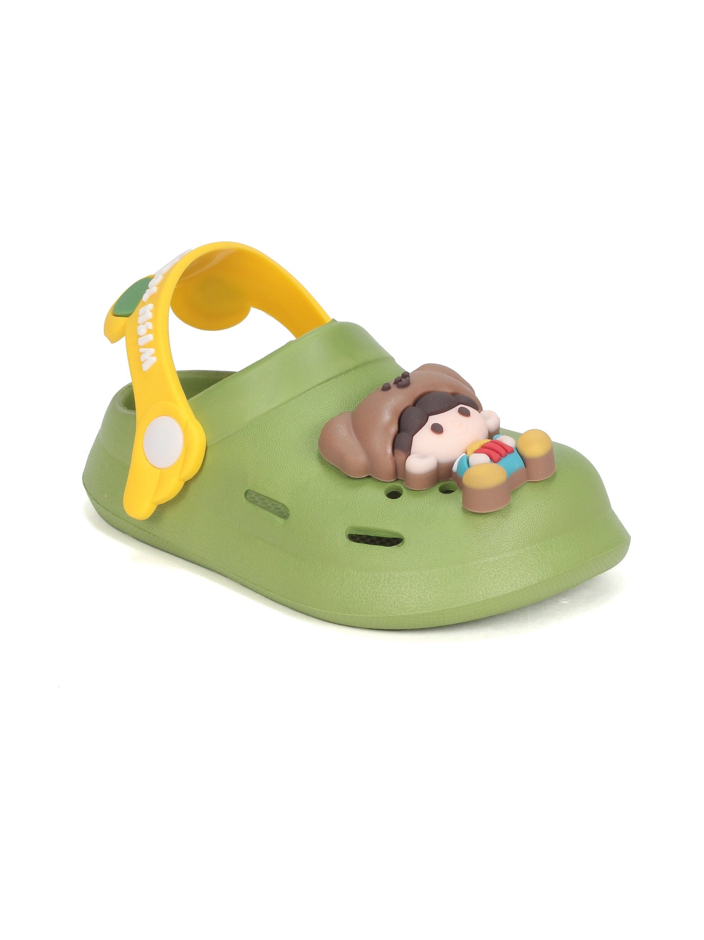 Cartoon Applique Anti-Slip Clogs - Green