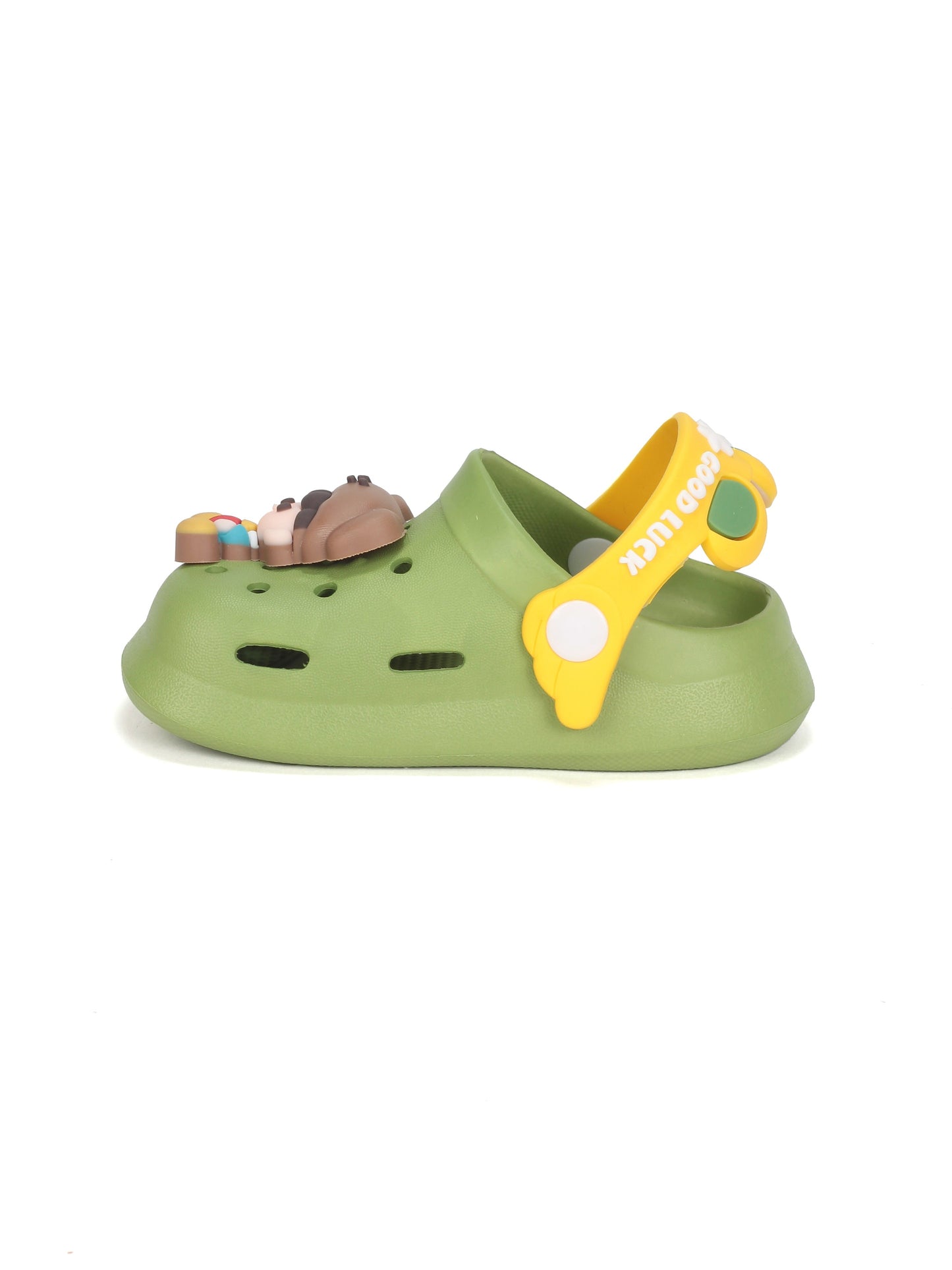 Cartoon Applique Anti-Slip Clogs - Green