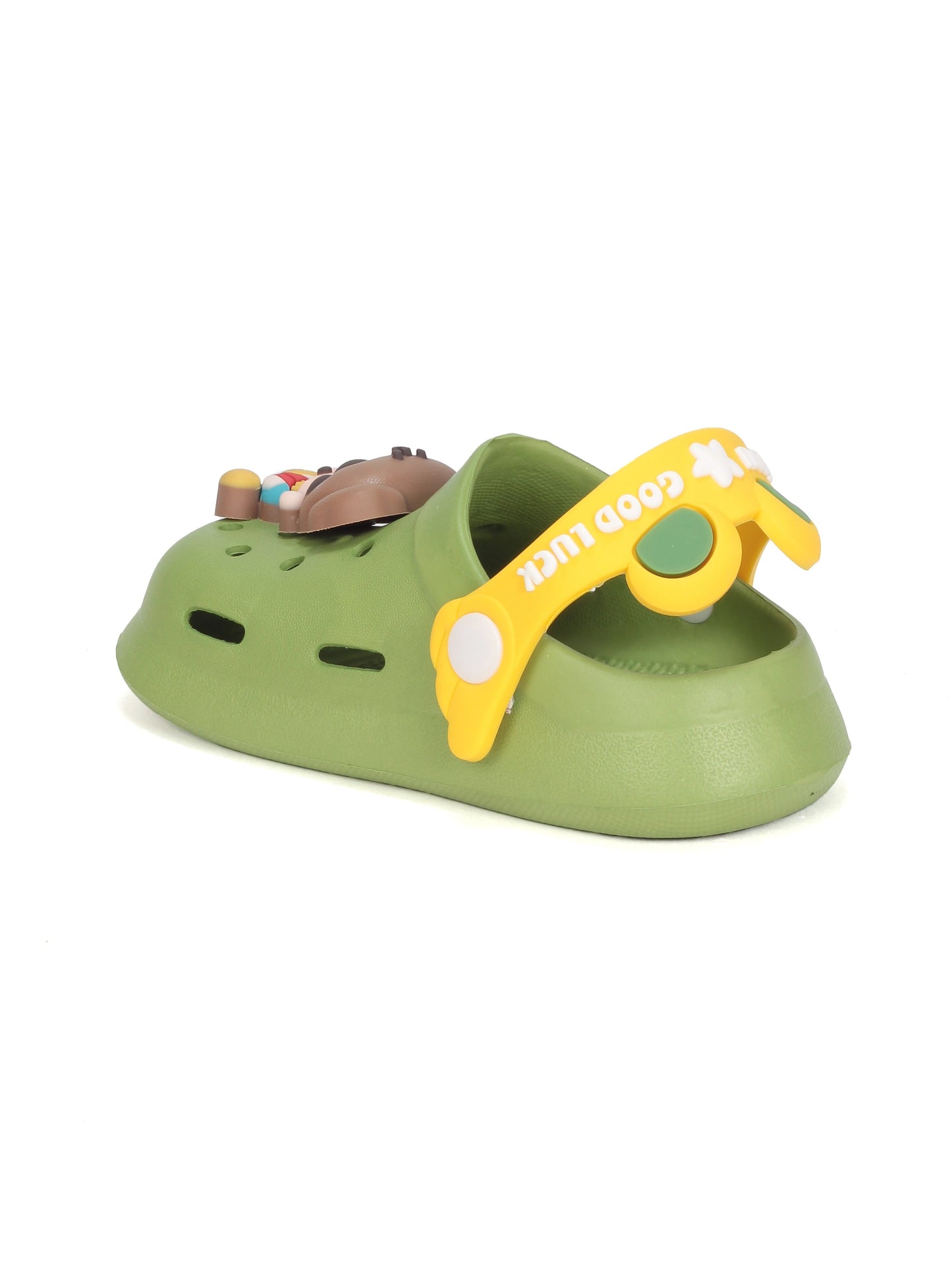Cartoon Applique Anti-Slip Clogs - Green