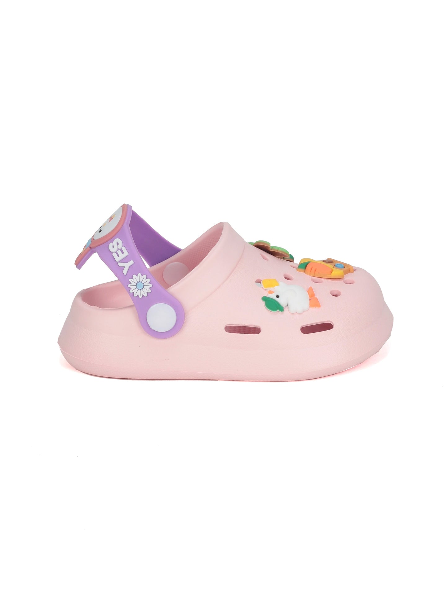 Cartoon Applique Anti-Slip Clogs - Pink