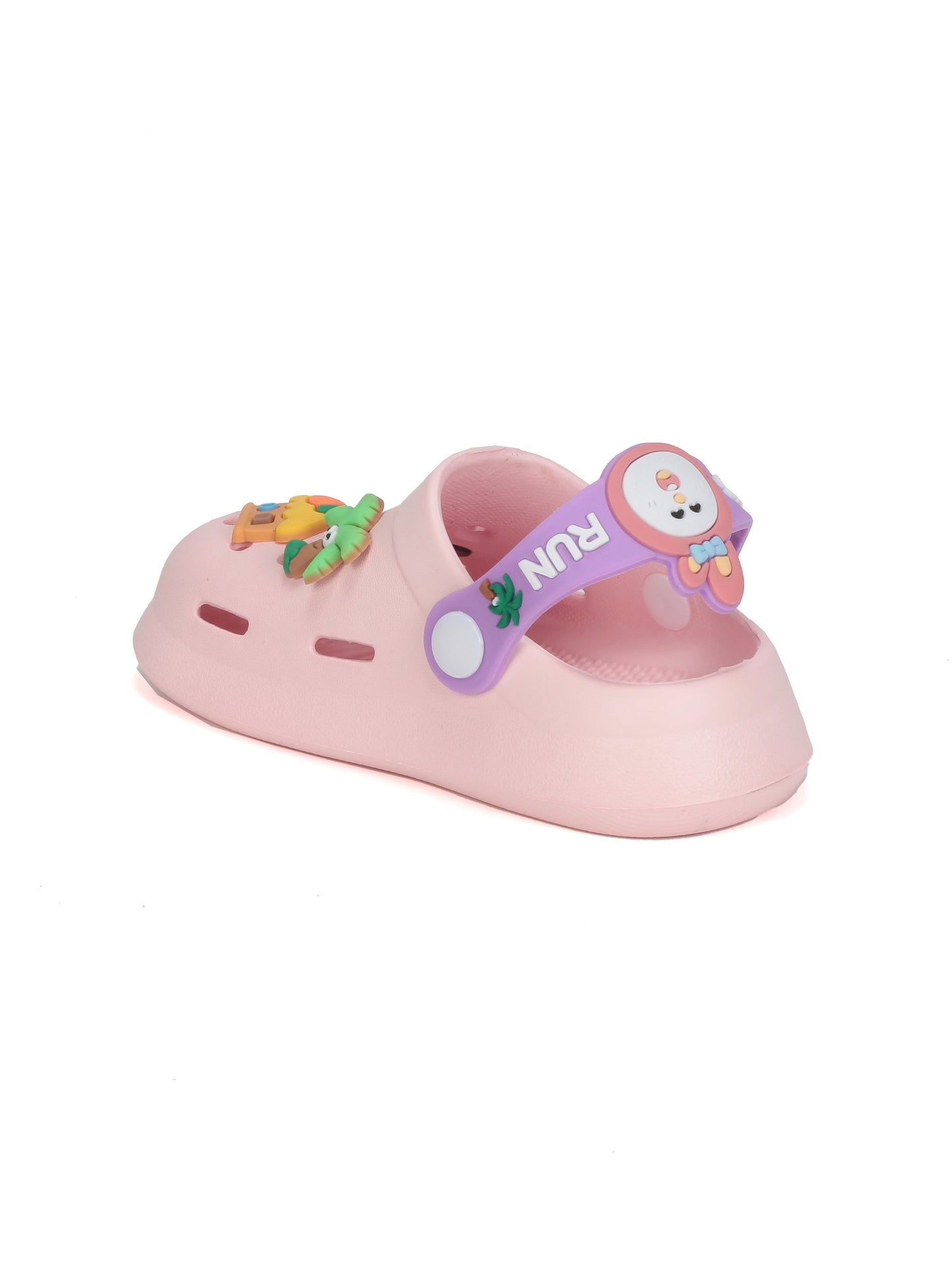 Cartoon Applique Anti-Slip Clogs - Pink