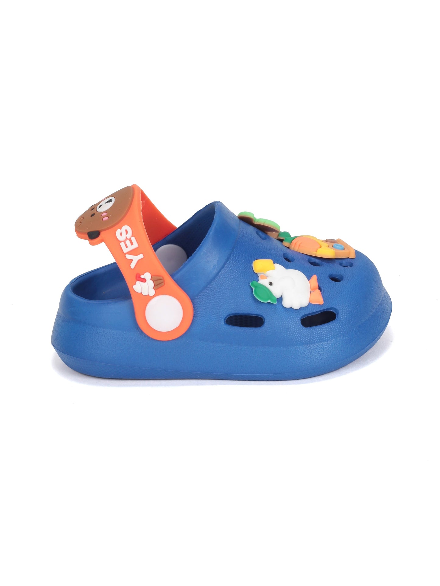 Cartoon Applique Anti-Slip Clogs - Navy Blue