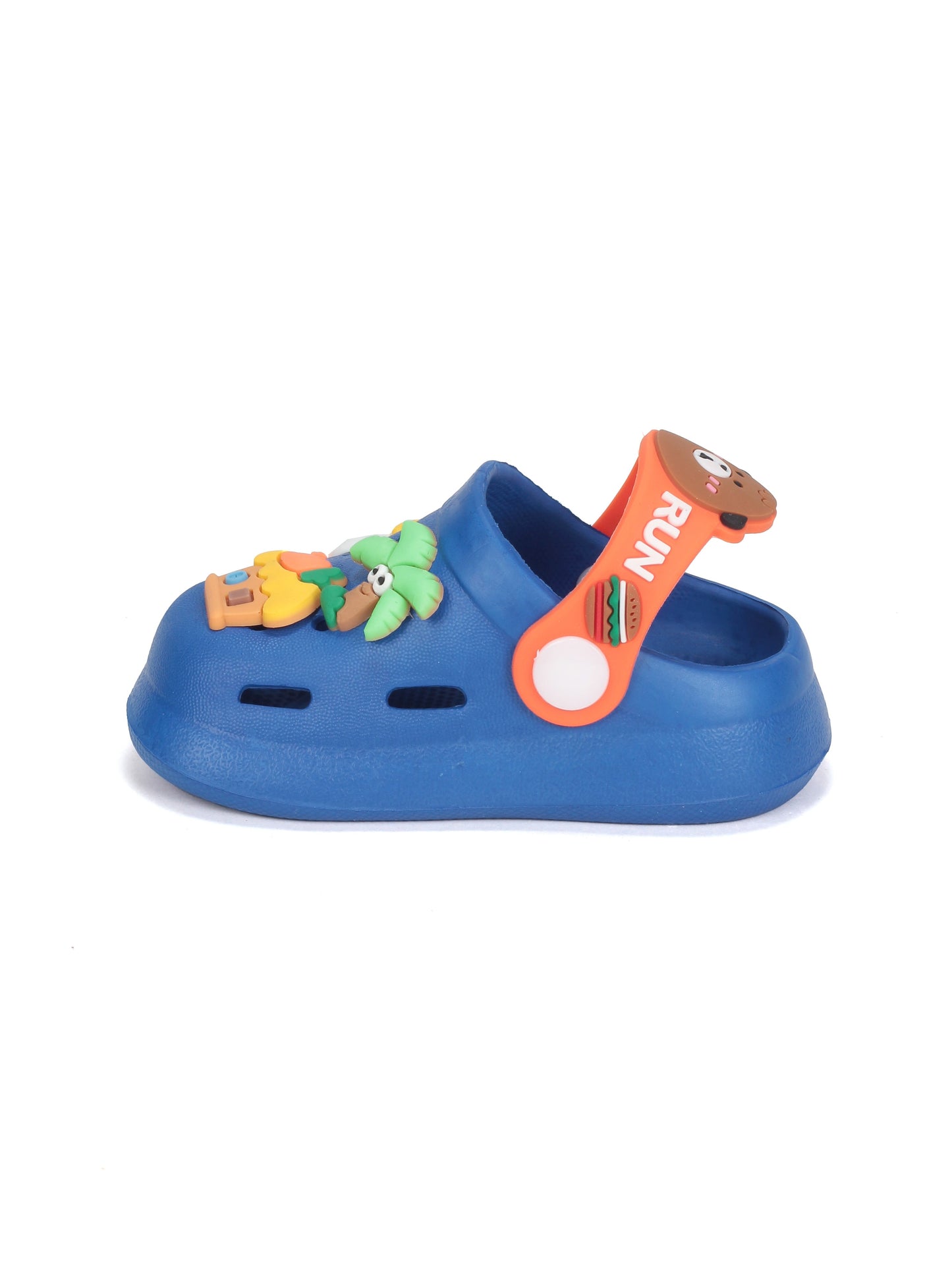 Cartoon Applique Anti-Slip Clogs - Navy Blue