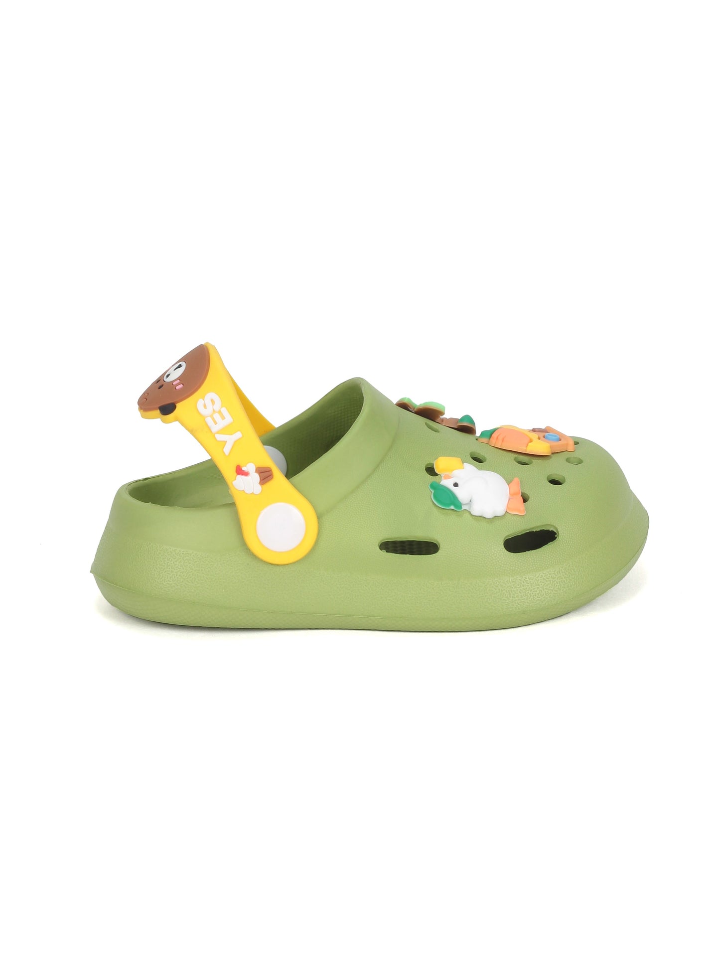 Cartoon Applique Anti-Slip Clogs - Green