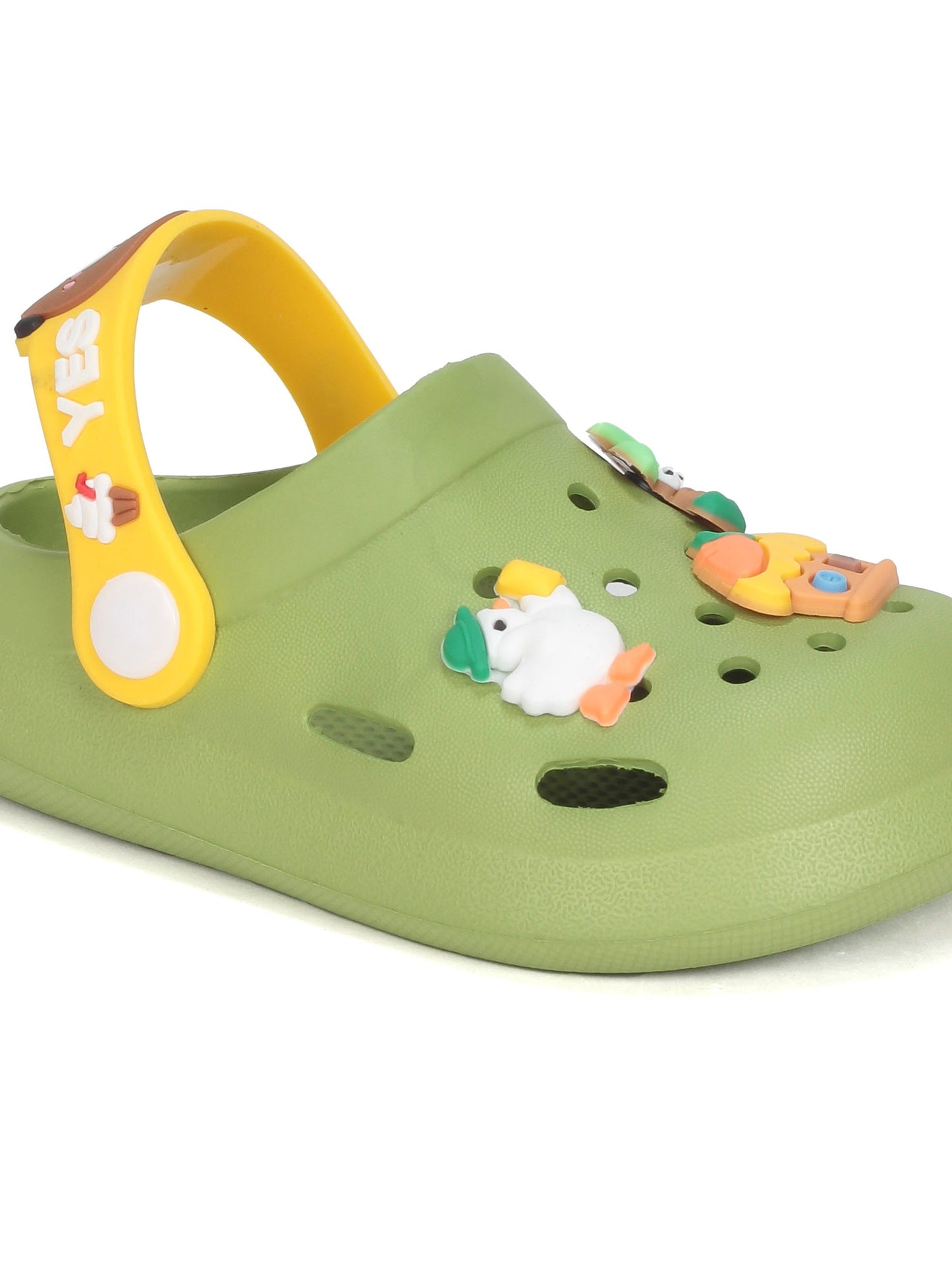 Cartoon Applique Anti-Slip Clogs - Green