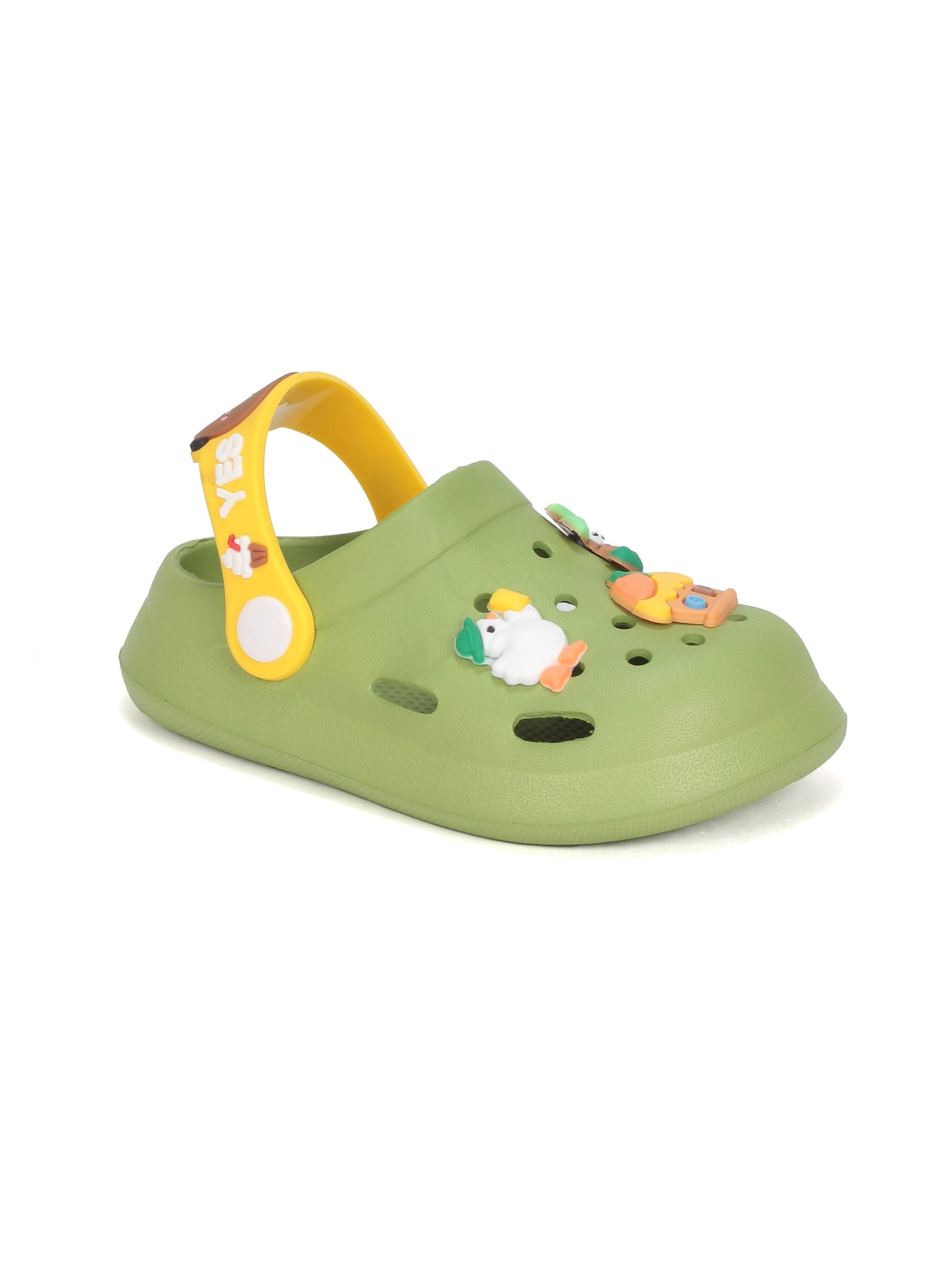 Cartoon Applique Anti-Slip Clogs - Green