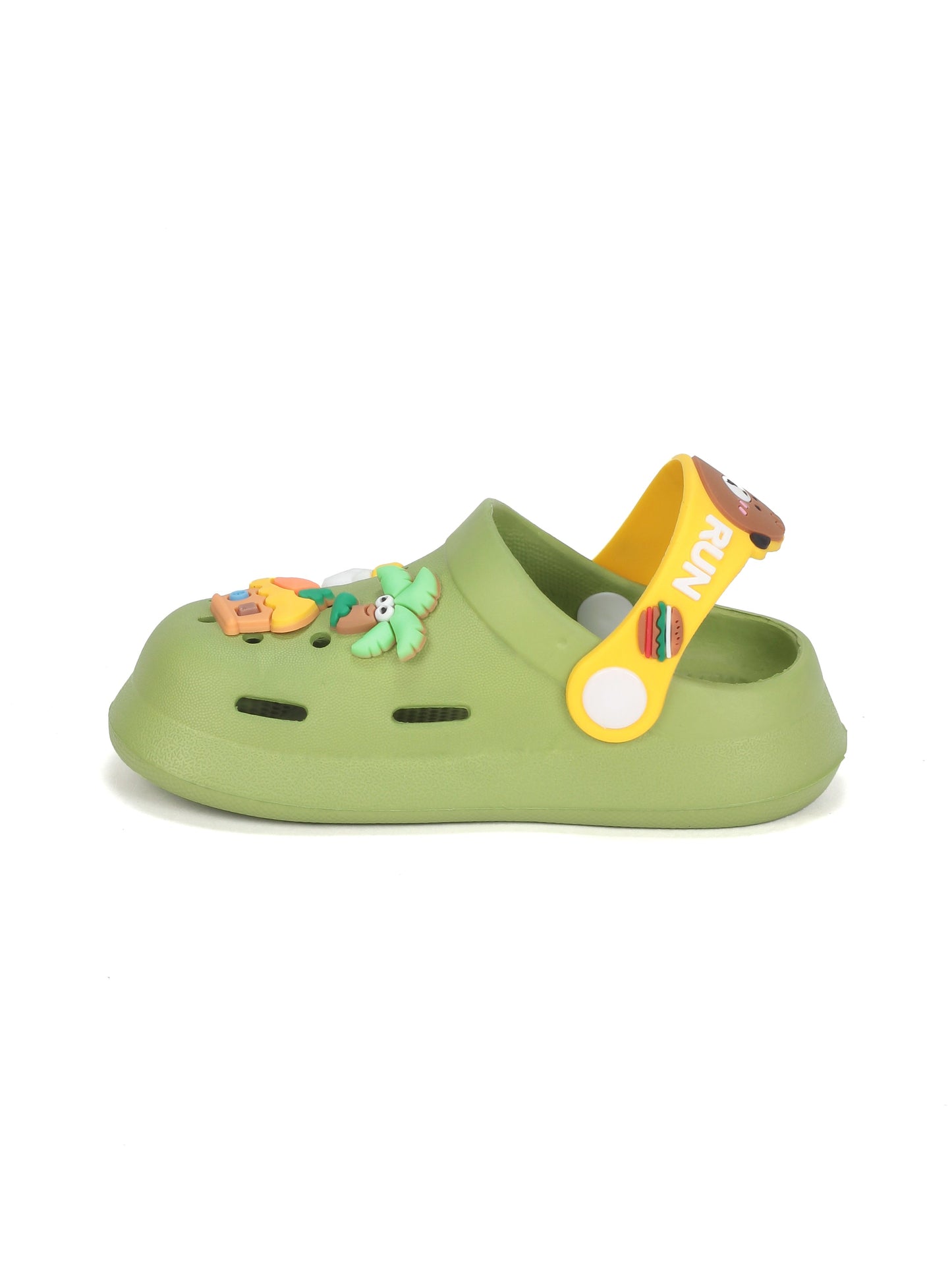 Cartoon Applique Anti-Slip Clogs - Green