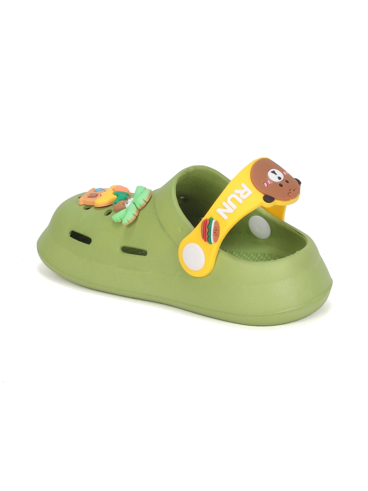 Cartoon Applique Anti-Slip Clogs - Green