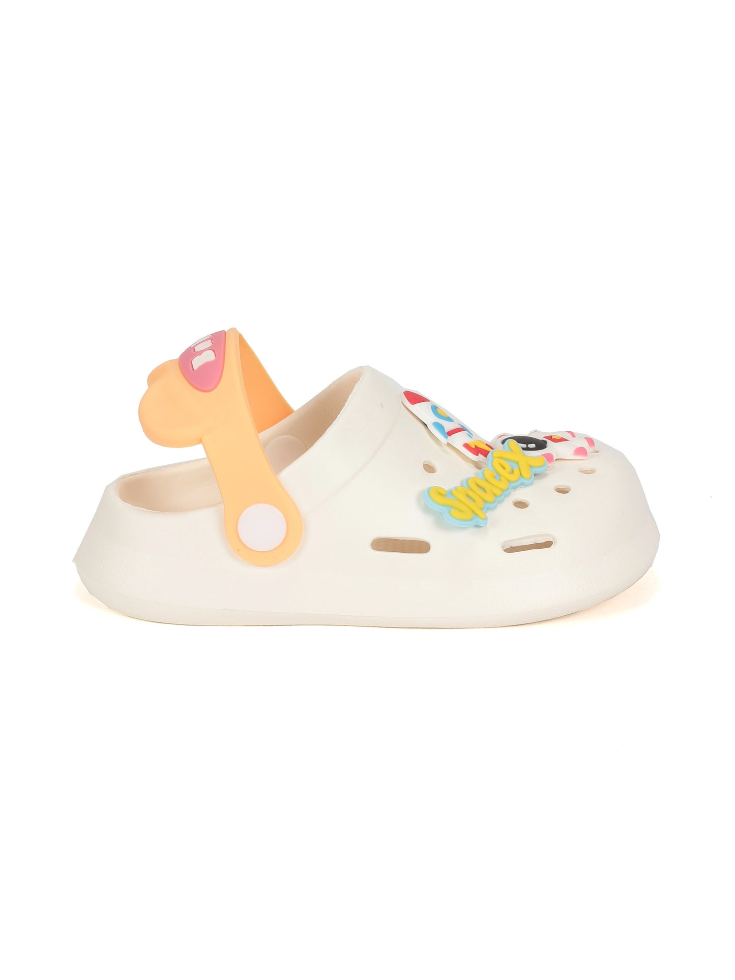 Baby Space Applique Anti-Slip Clogs - Cream