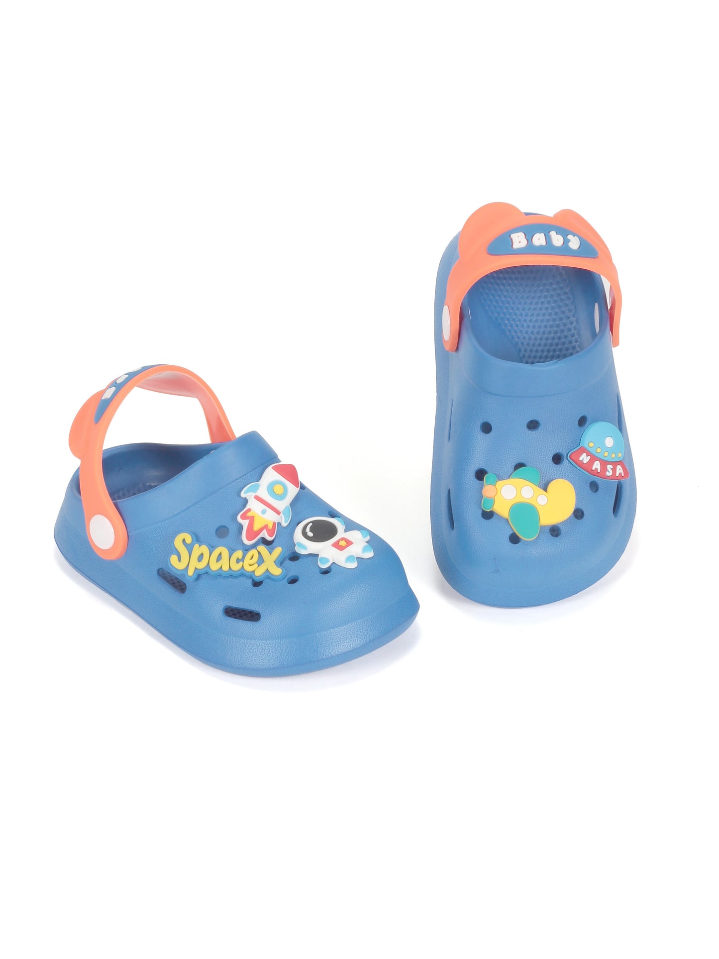 Baby Space Applique Anti-Slip Clogs - Navy Blue