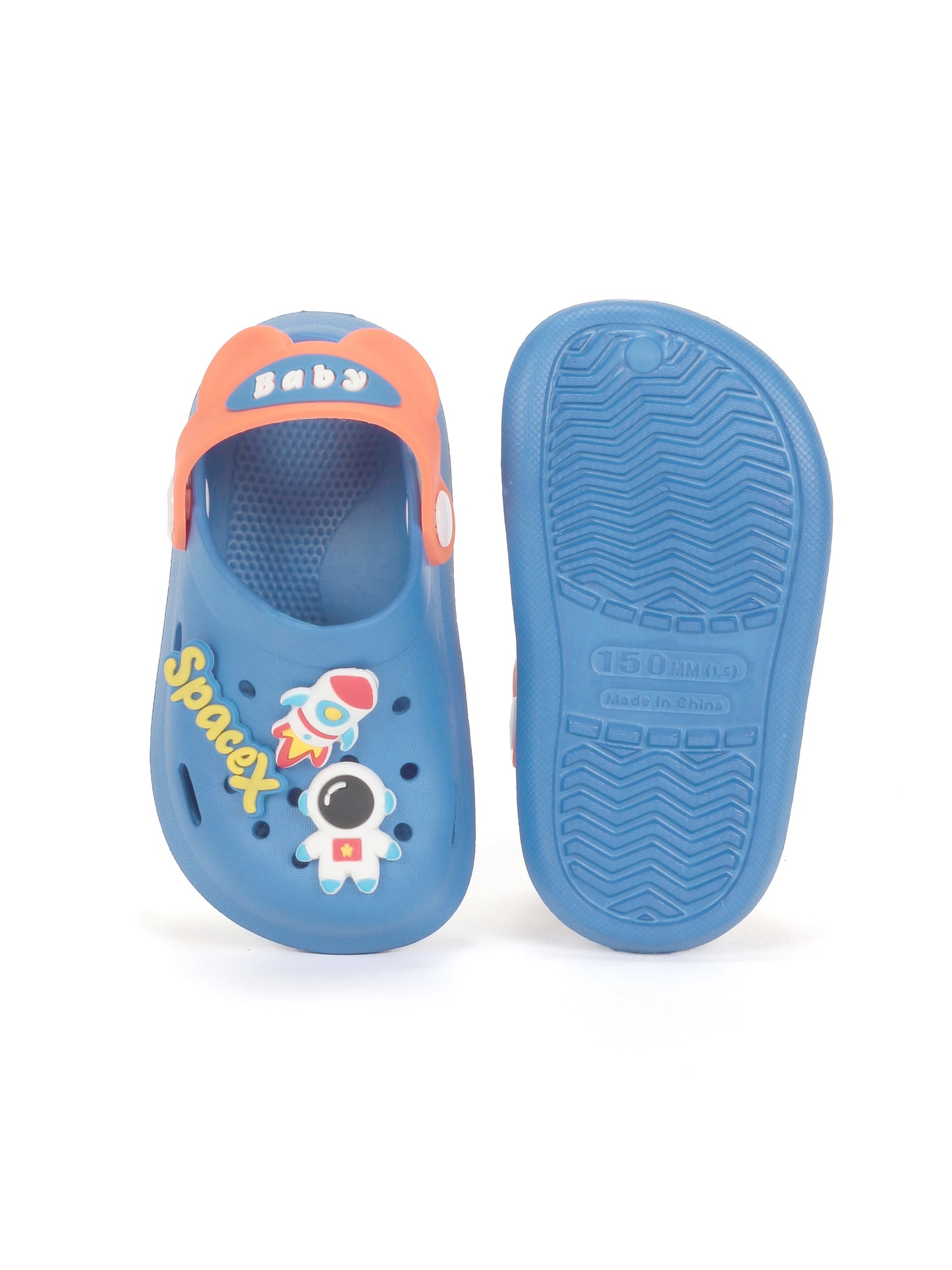 Baby Space Applique Anti-Slip Clogs - Navy Blue