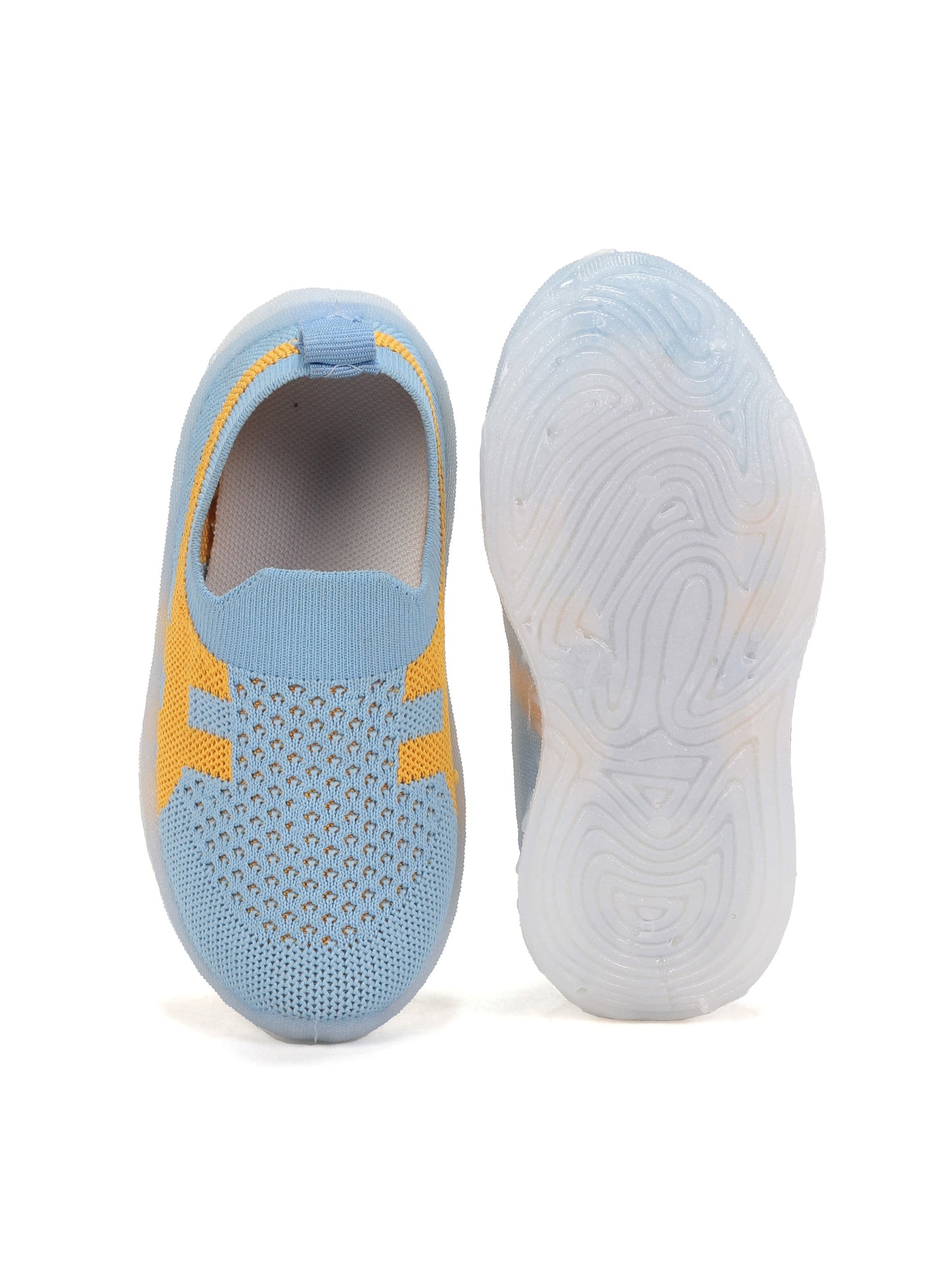 Casual Slip On Shoes With Led Light - Blue