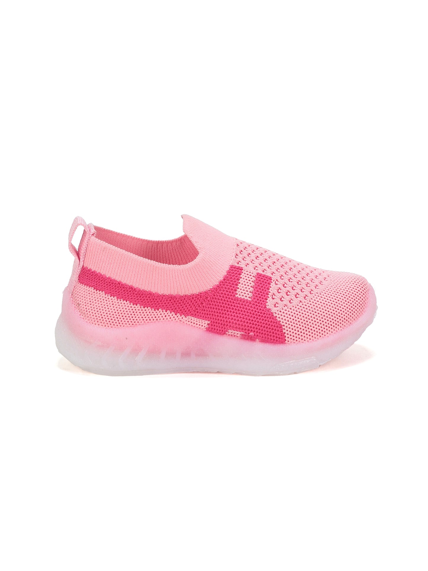 Casual Slip On Shoes With Led Light - Pink