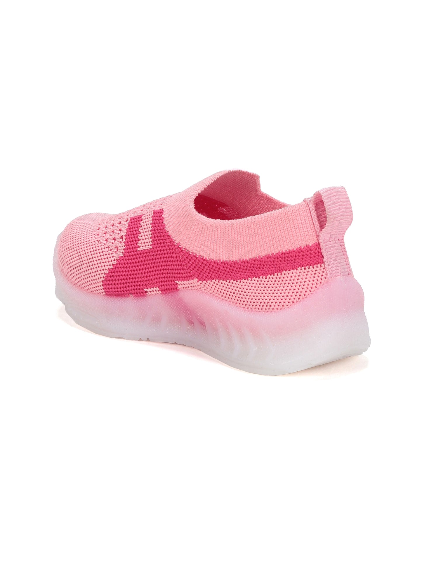 Casual Slip On Shoes With Led Light - Pink