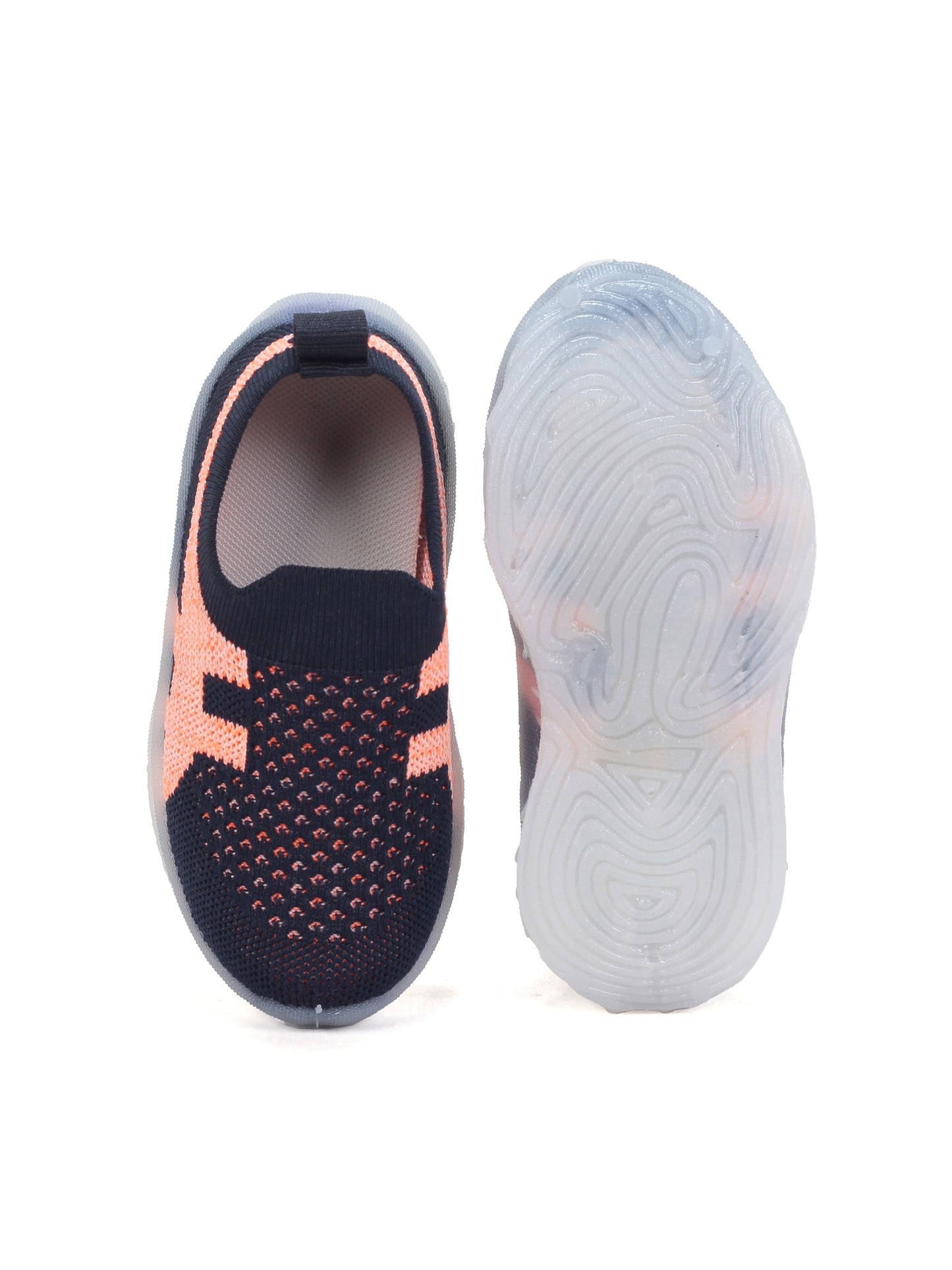 Casual Slip On Shoes With Led Light - Navy Blue