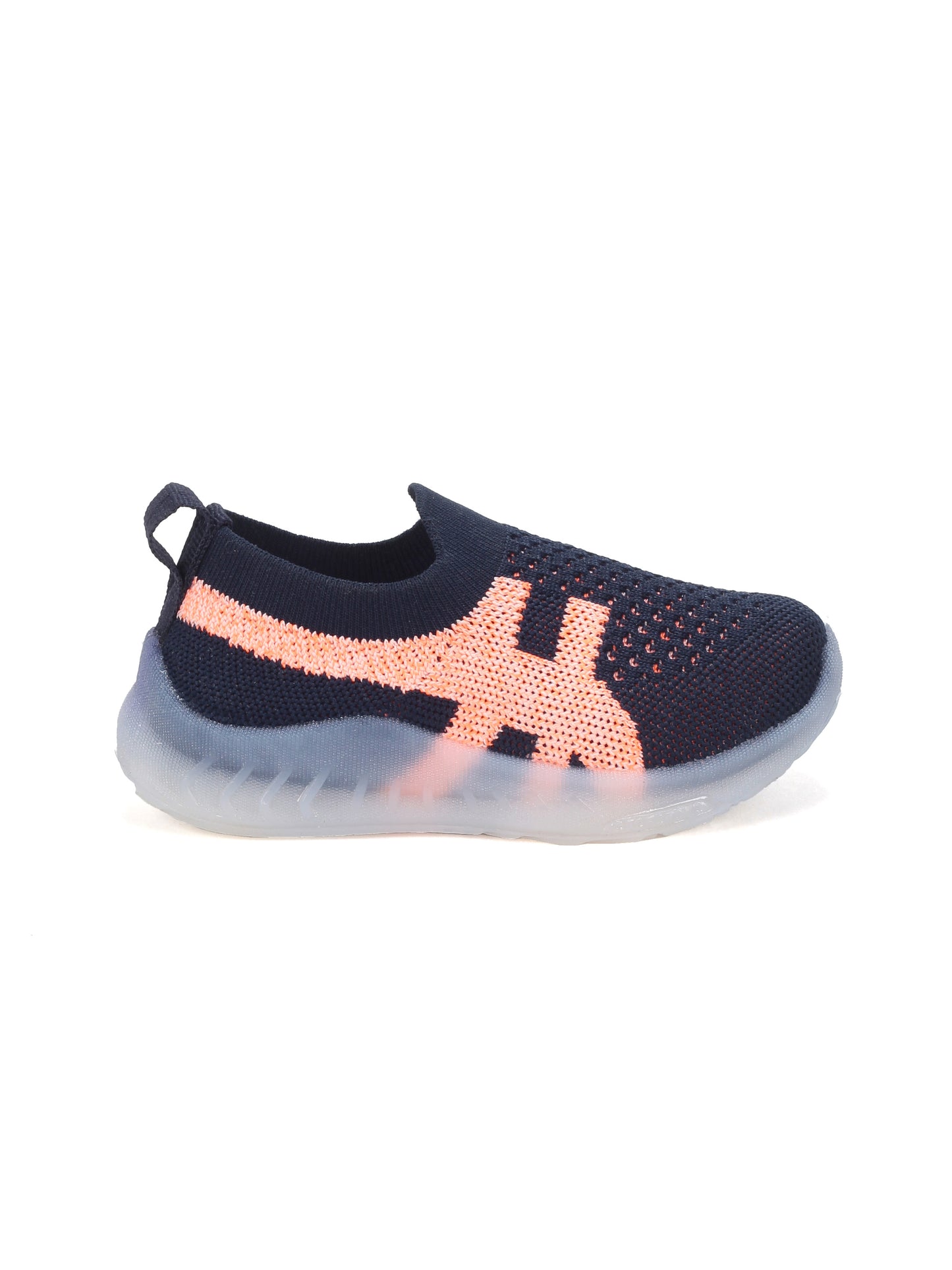 Casual Slip On Shoes With Led Light - Navy Blue
