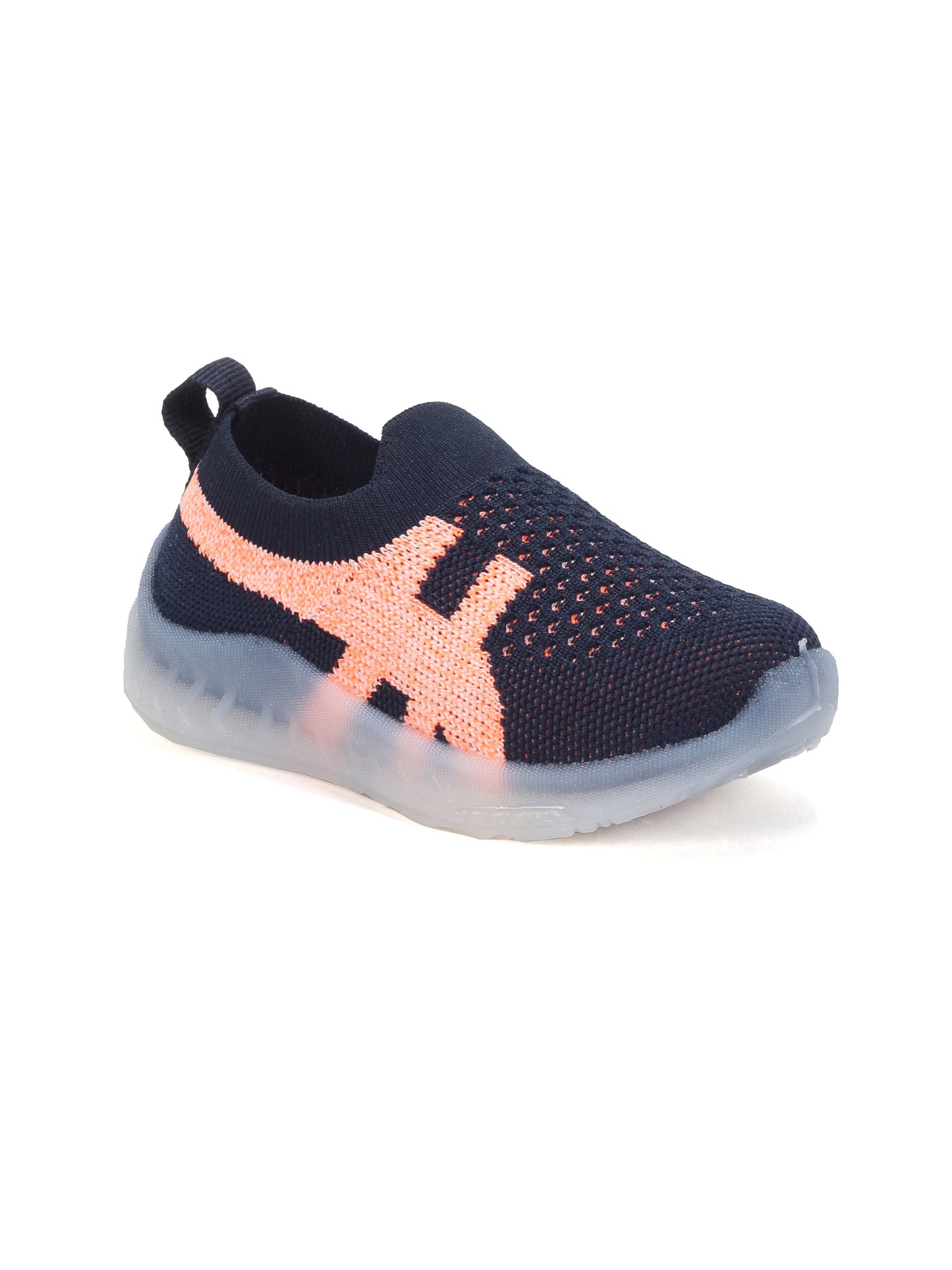 Casual Slip On Shoes With Led Light - Navy Blue