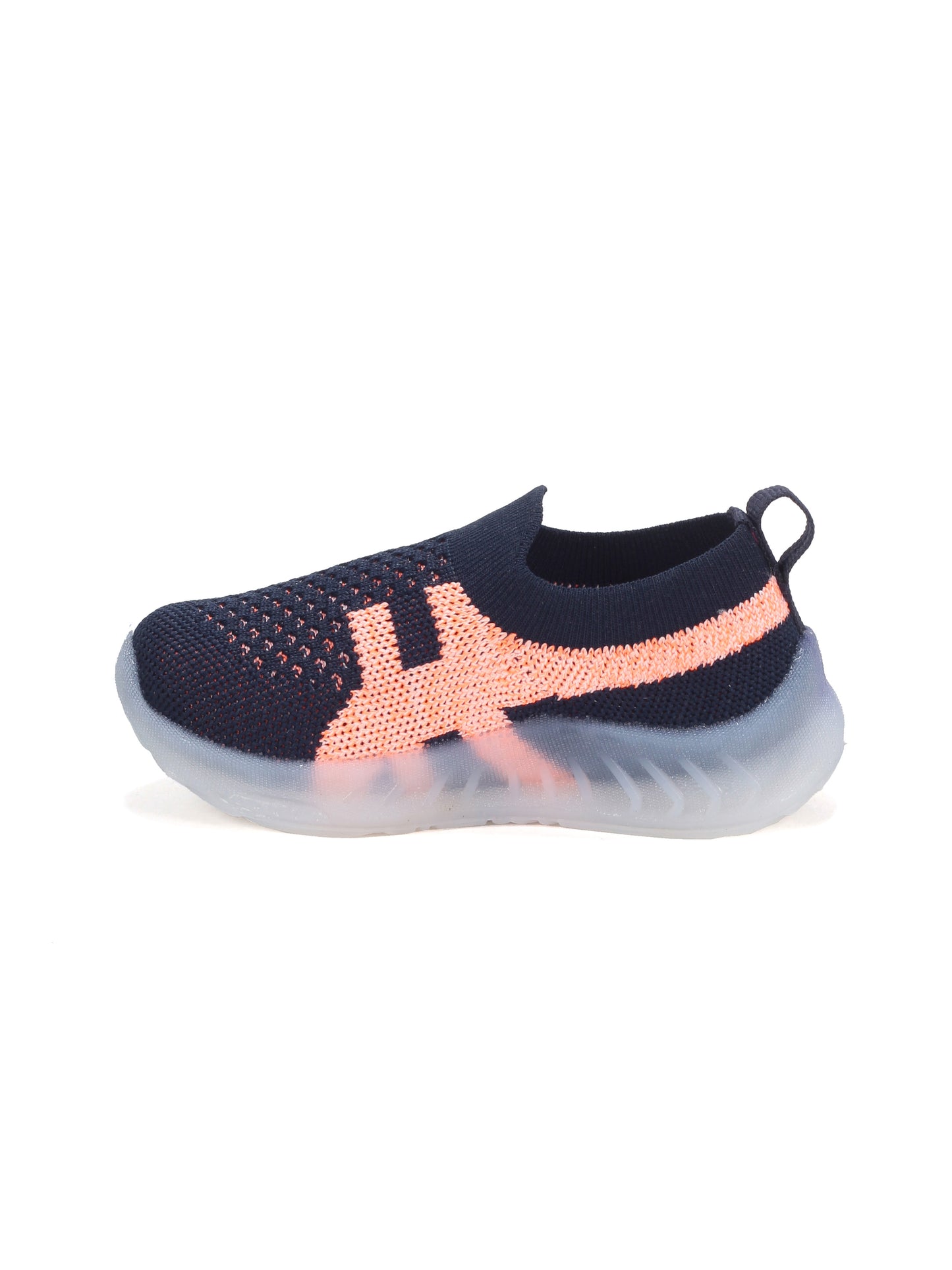 Casual Slip On Shoes With Led Light - Navy Blue