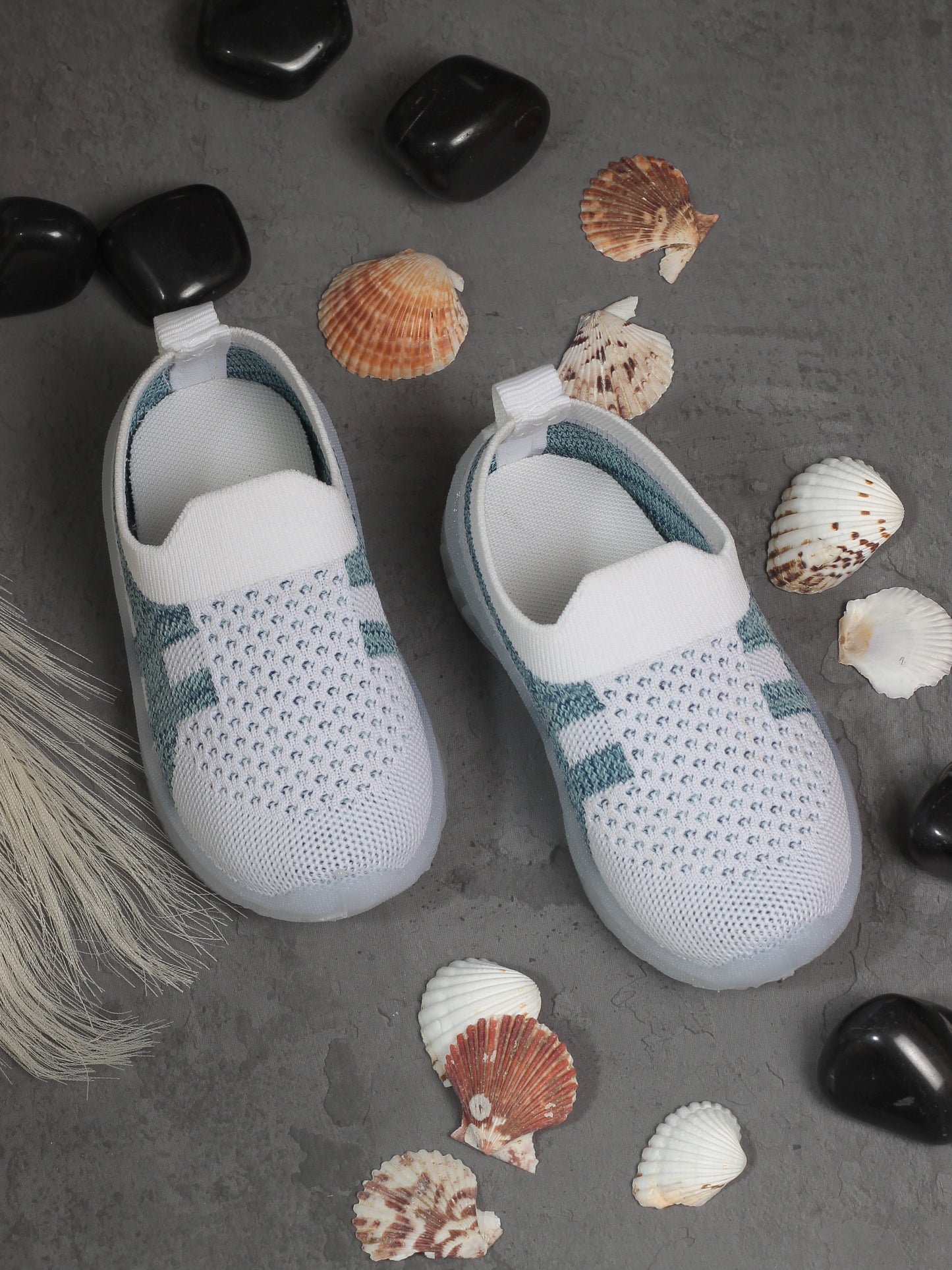 Casual Slip On Shoes With Led Light - White